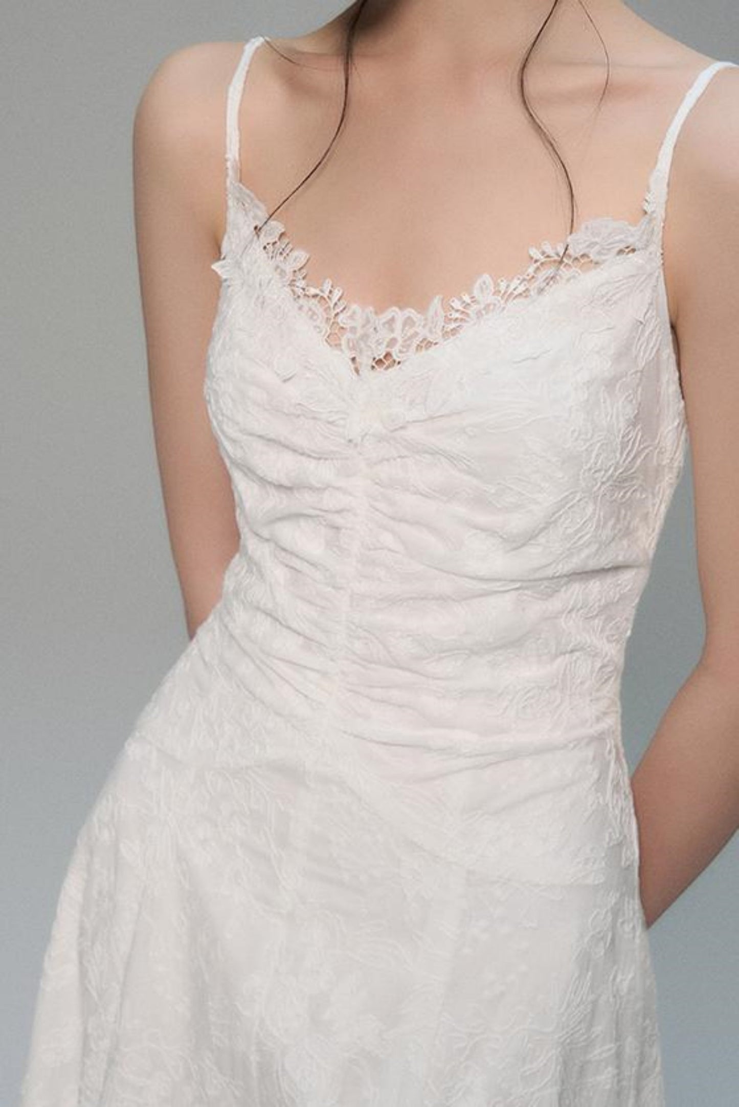 Gardenia Pleated Backless Halter Dress