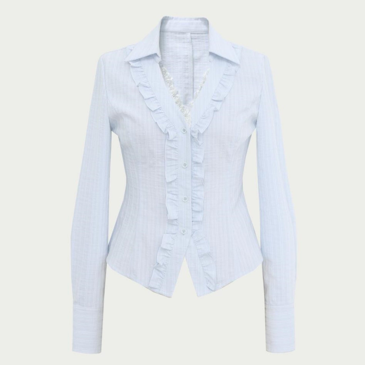 Fake Fur Ribbon Shirt