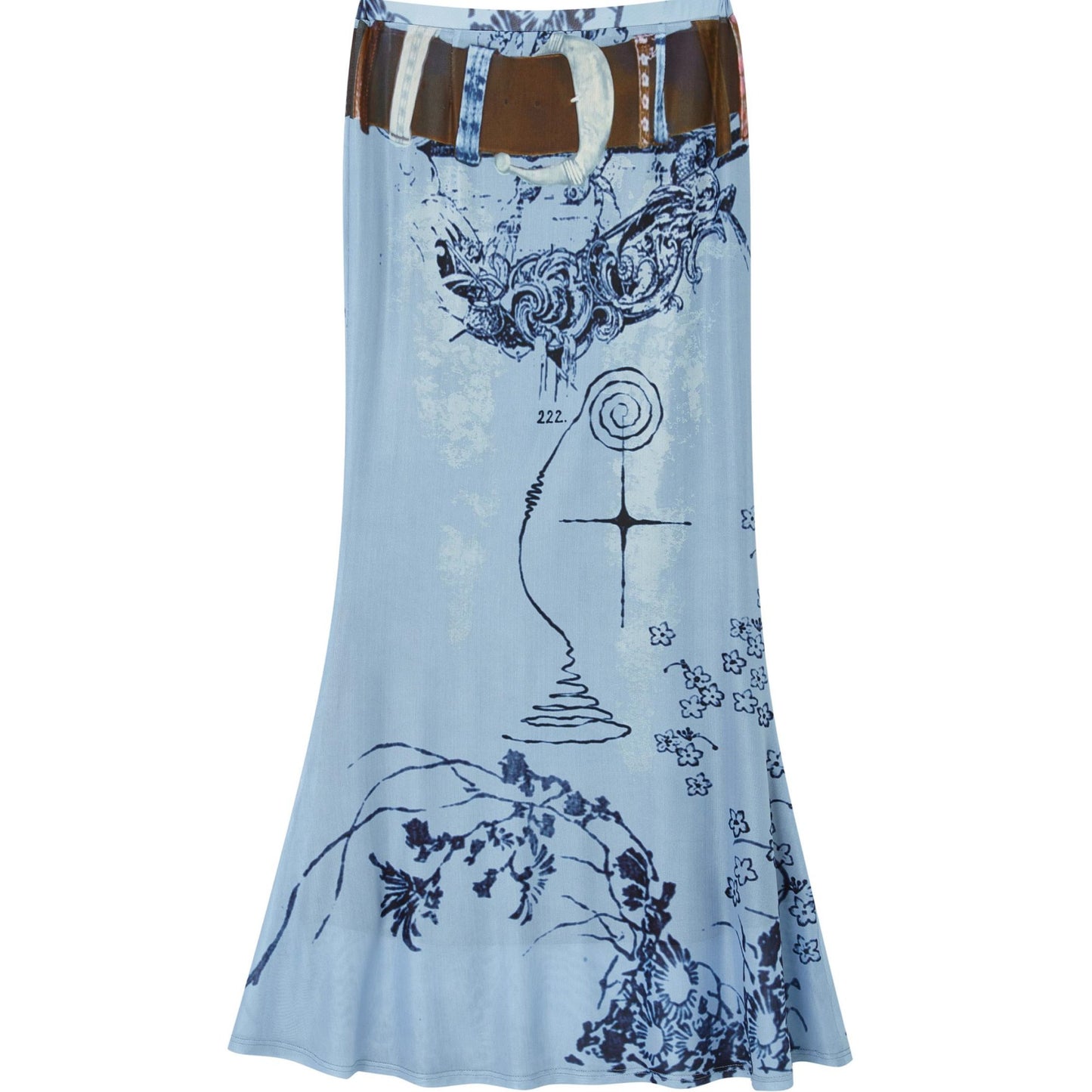 Star Mesh Cardigan With Long Skirt Set-Up