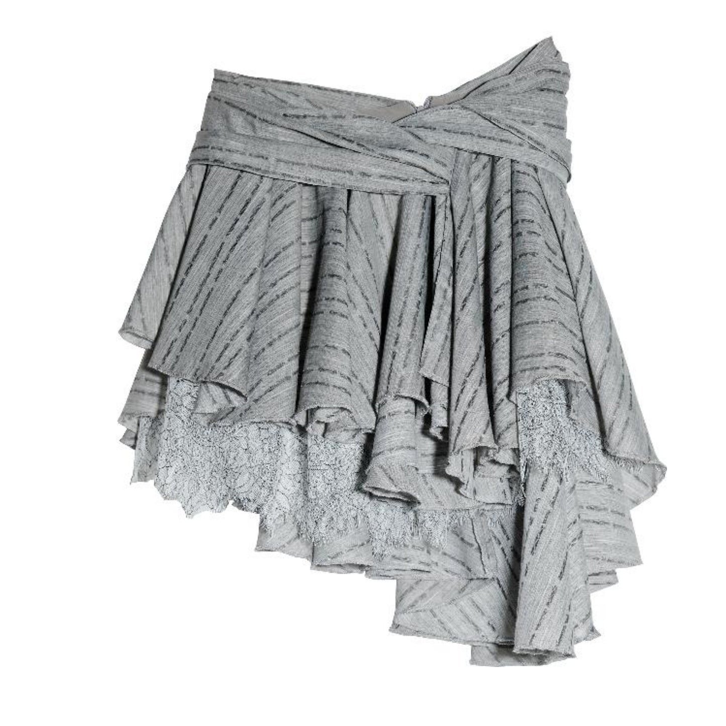 Romantic Gray Half Skirt