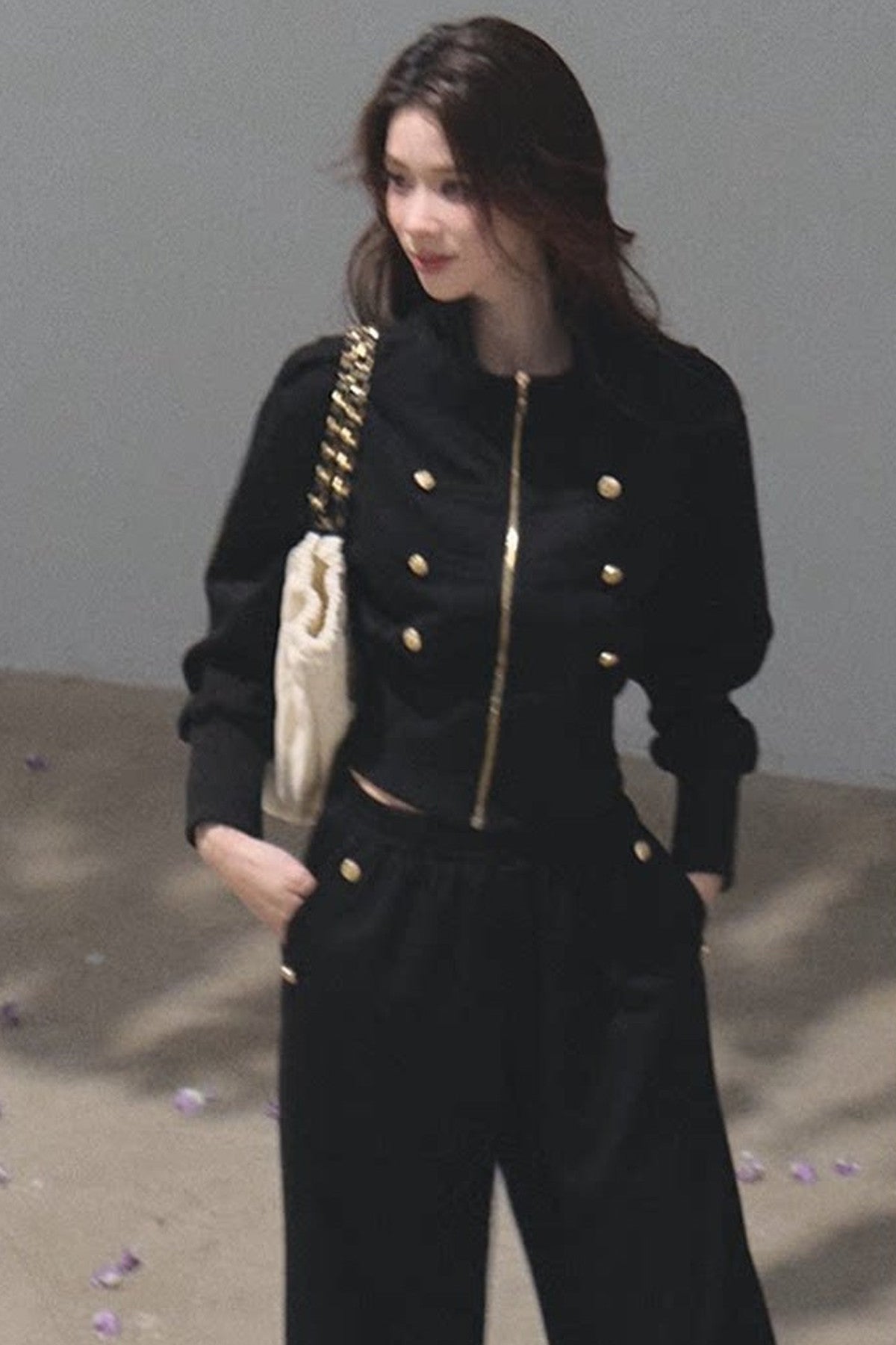Jacket and Wide-Leg Pants Set-Up