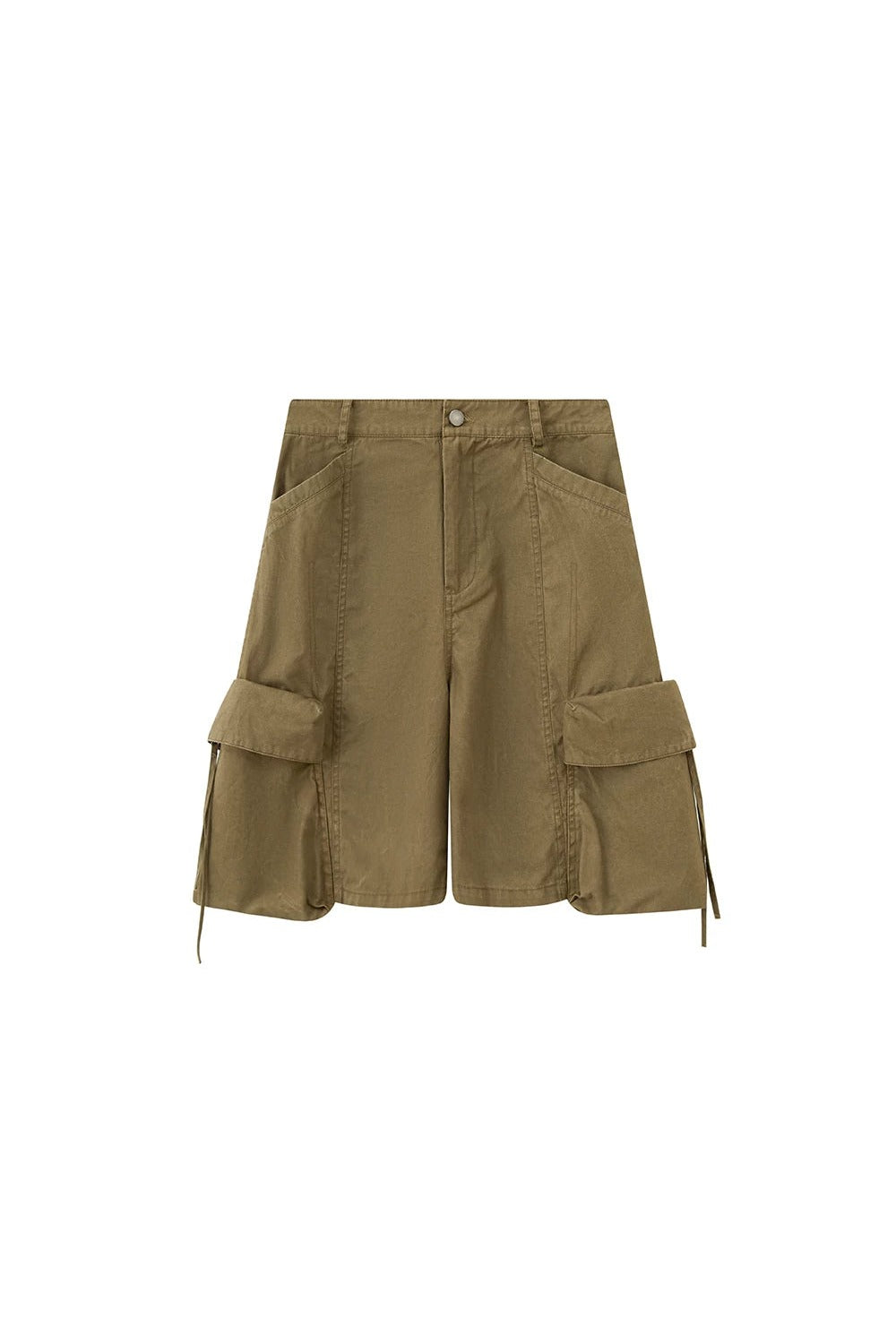 Khaki Washed Pocket Shorts