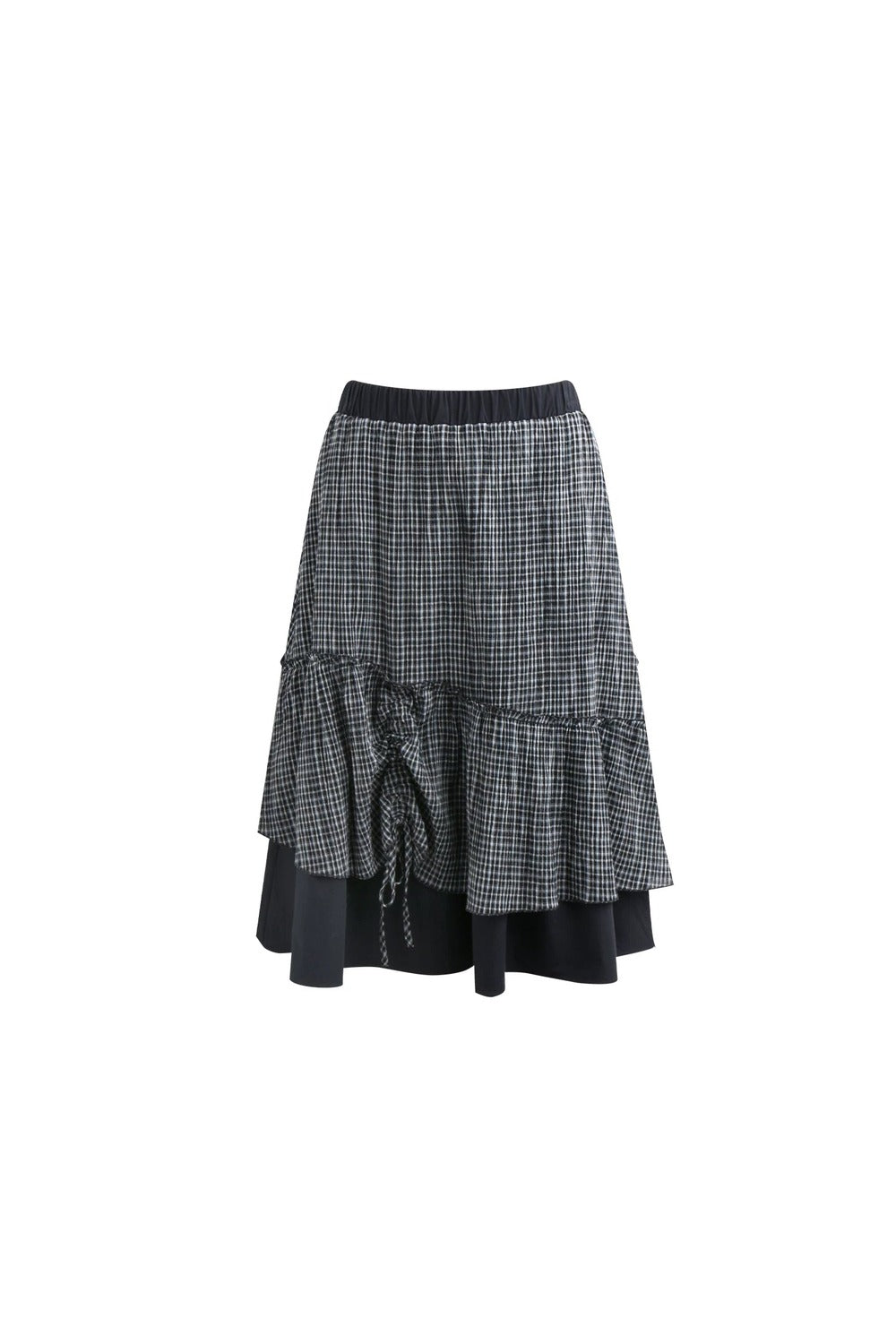 Plaid Multi-Layer Cake Skirt