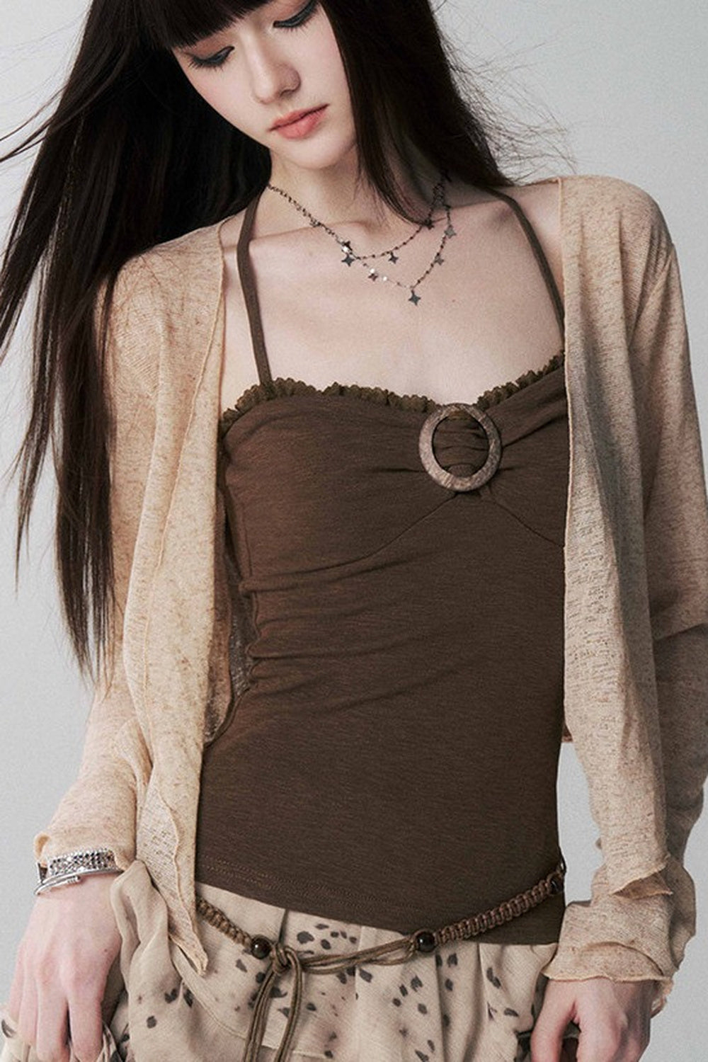 Lightweight Camisole Cardigan Set