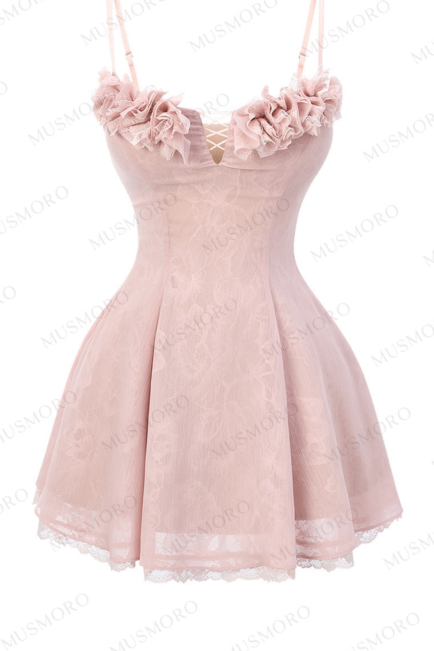 Lace Mesh Floral Dress