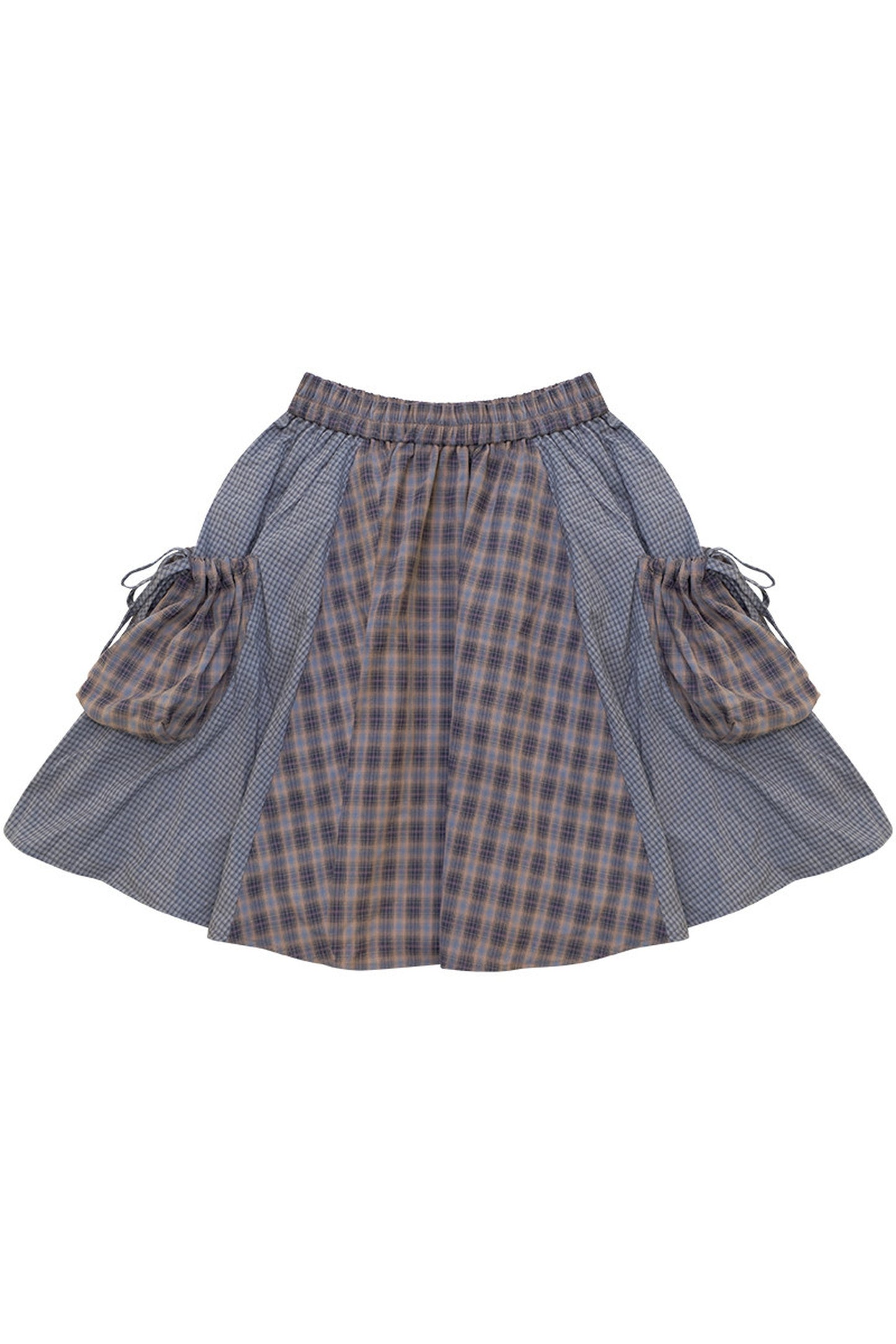 Retro Plaid Mid-Length Skirt