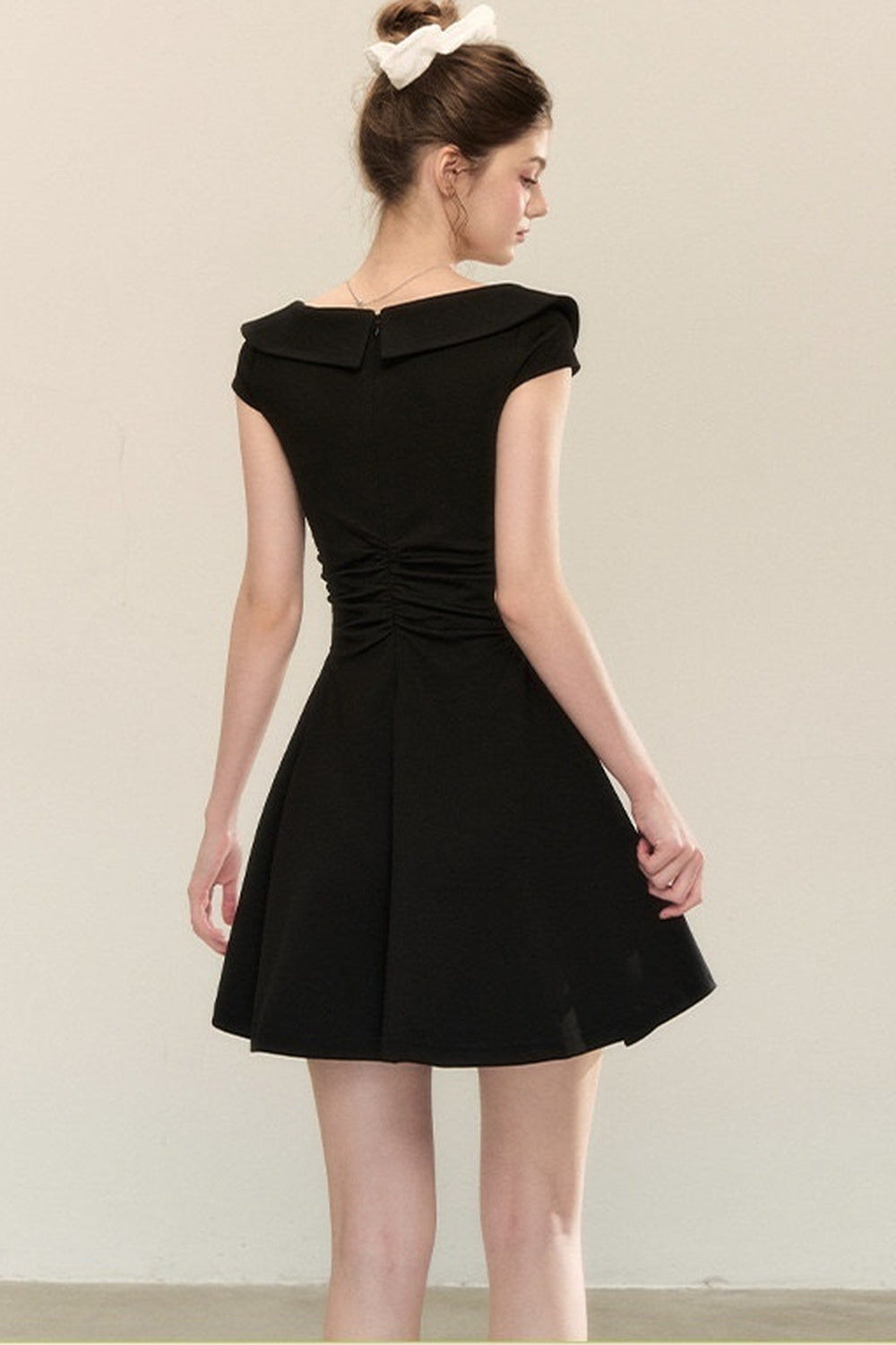 Air Layer Doll Collar Pleated Puffy Dress