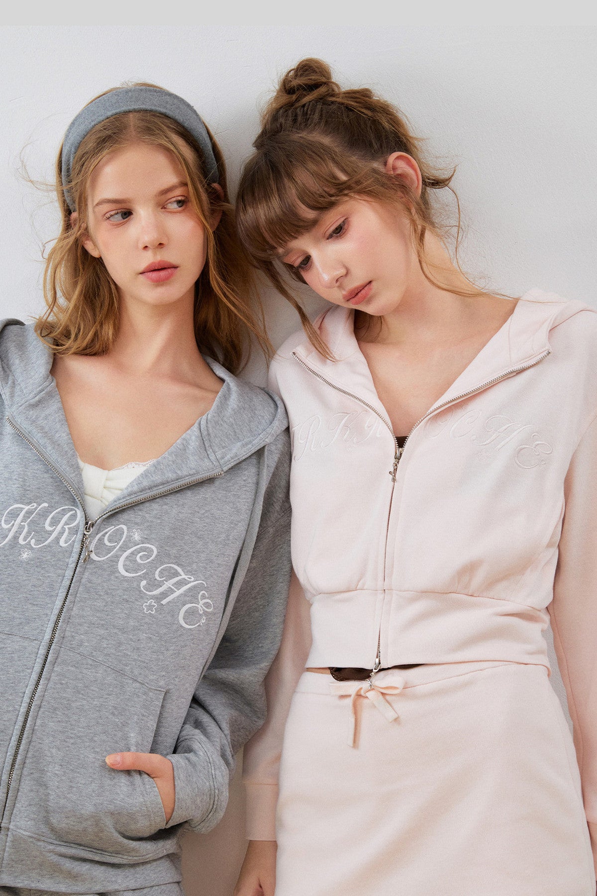 High-Waisted Hooded Sweatshirt Jacket Skirt Set-Up