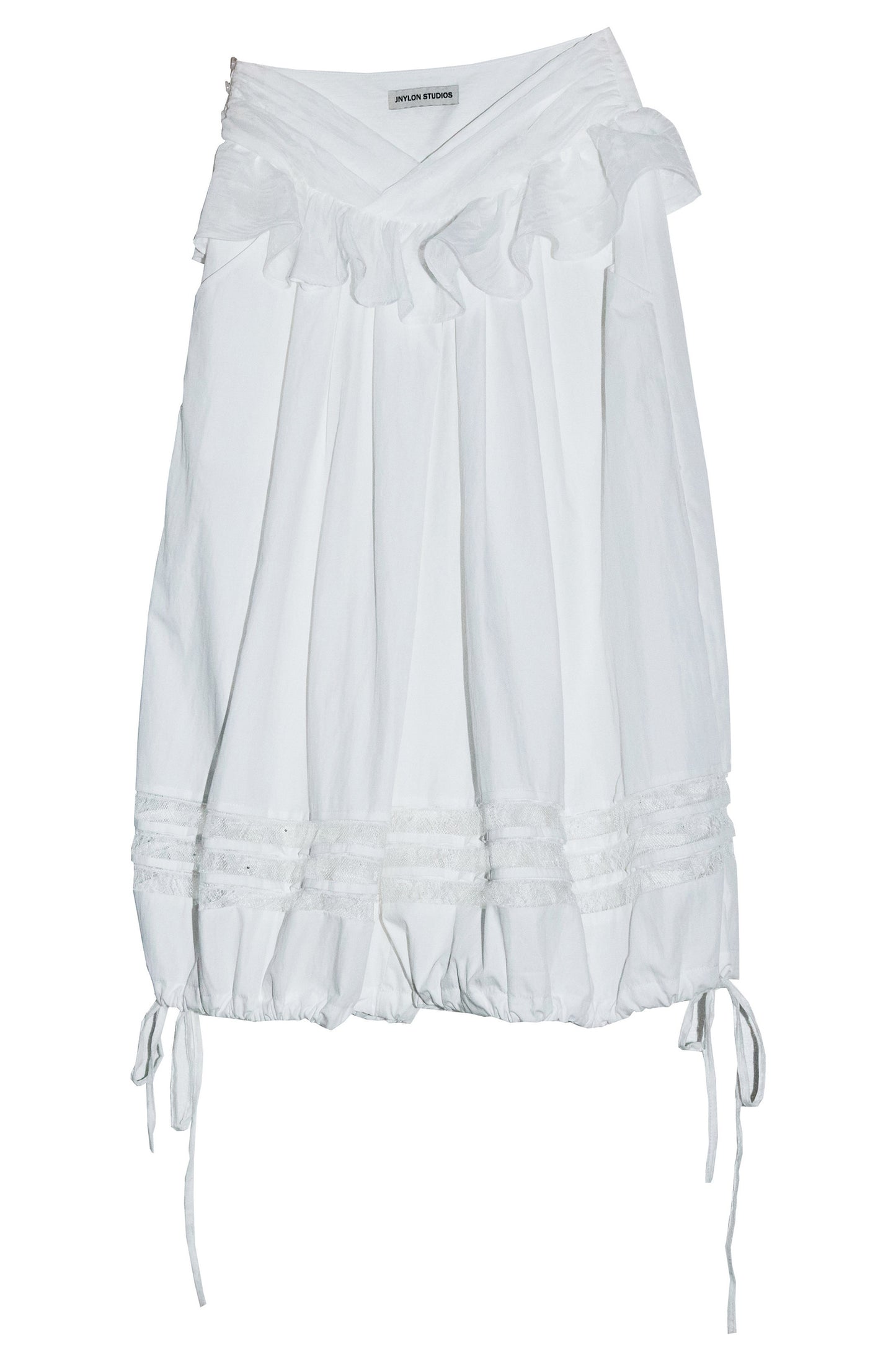 Floral Ruffle Top And White Balloon Pants