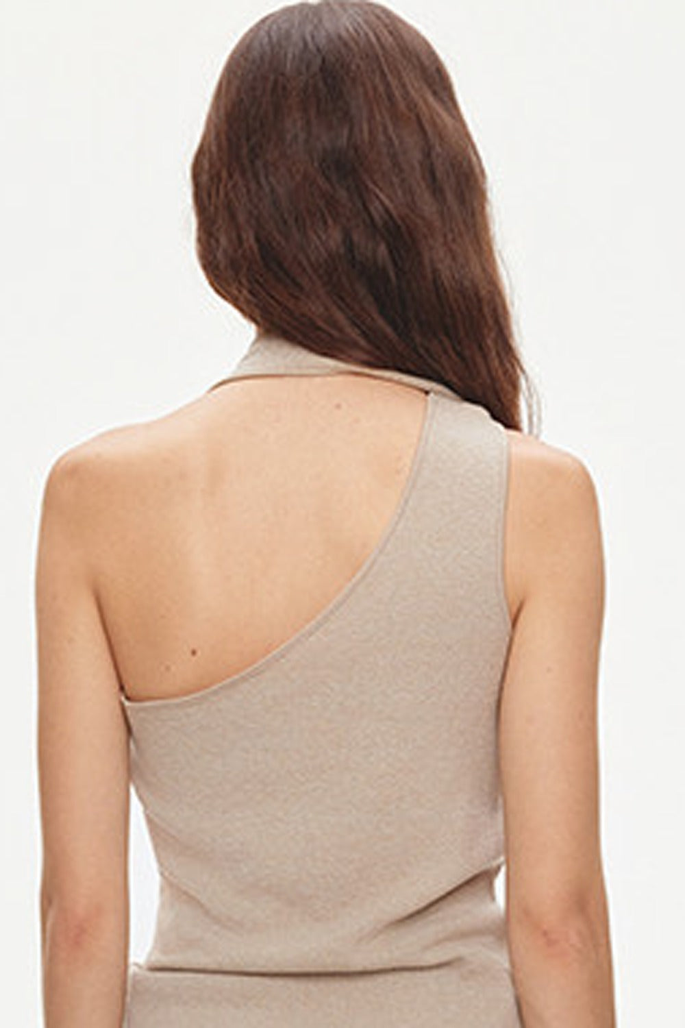 Top in maglia con scollo all’americana annodato