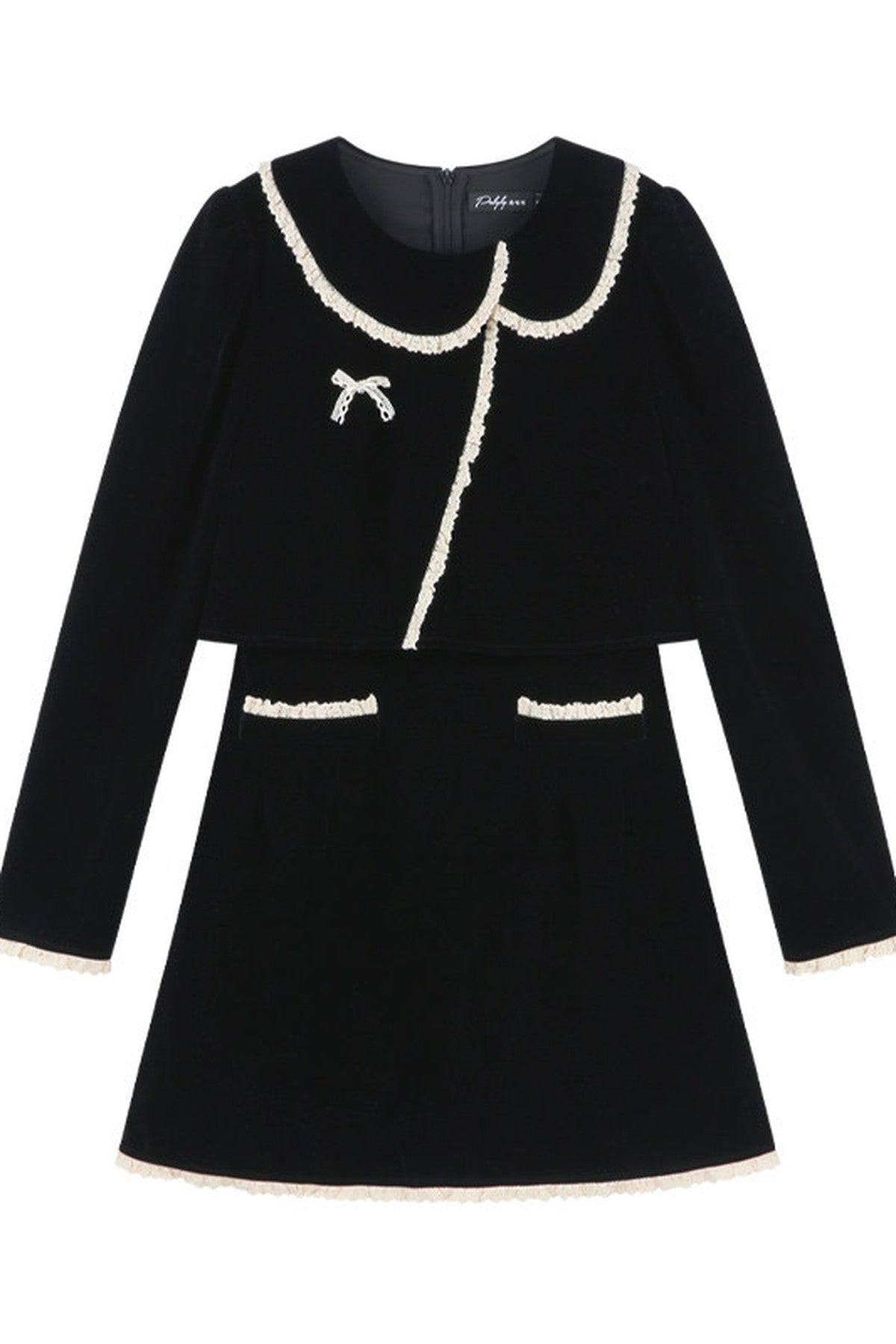Collar Velvet Dress