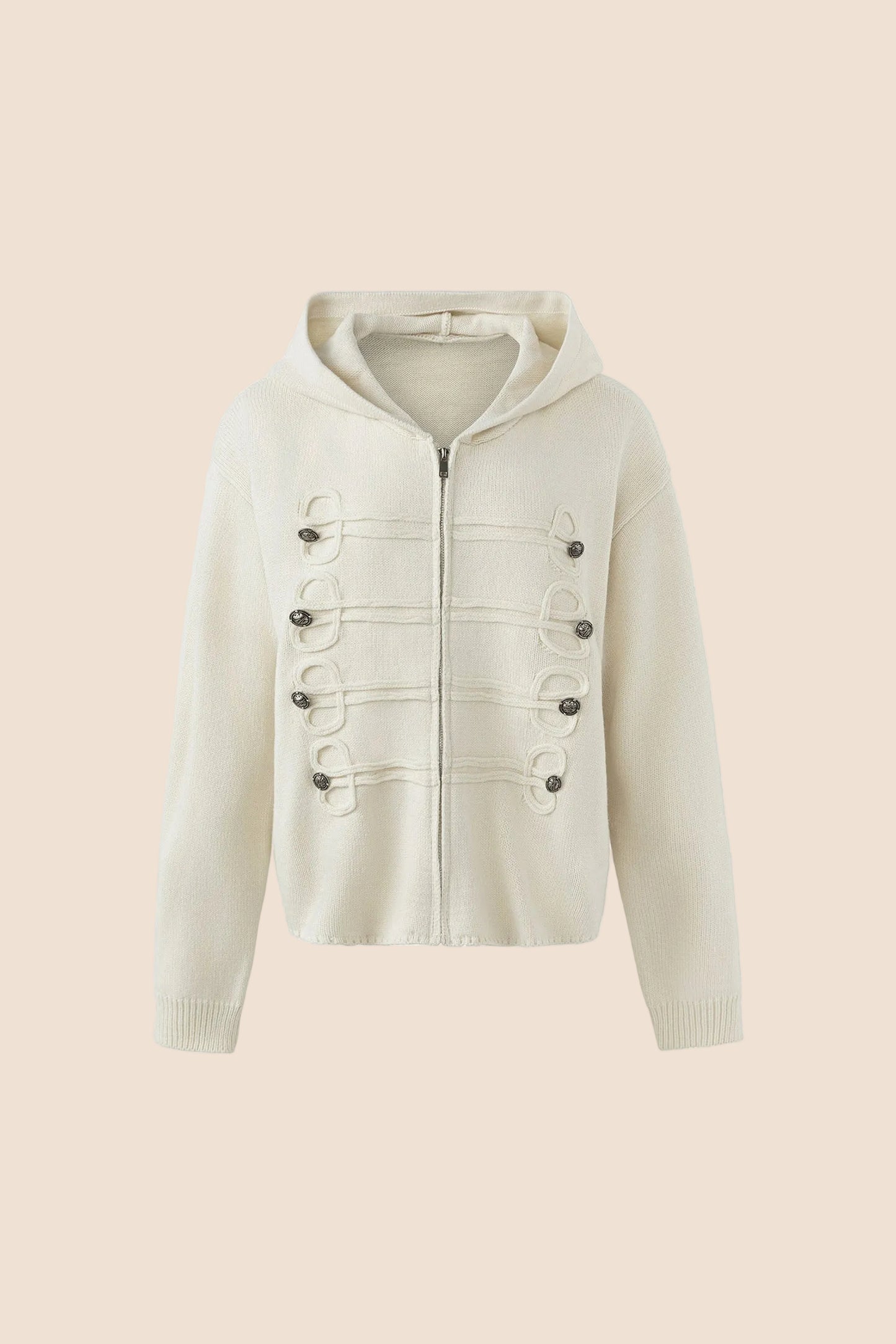 Double-Breasted Knit Cardigan