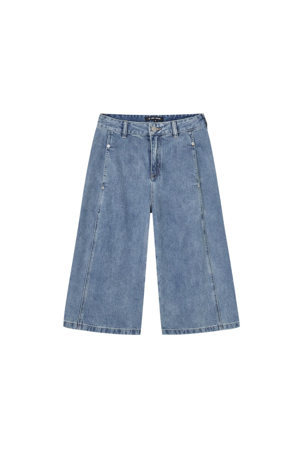 Dekonstruierte 7/8-Hose mit weitem Bein