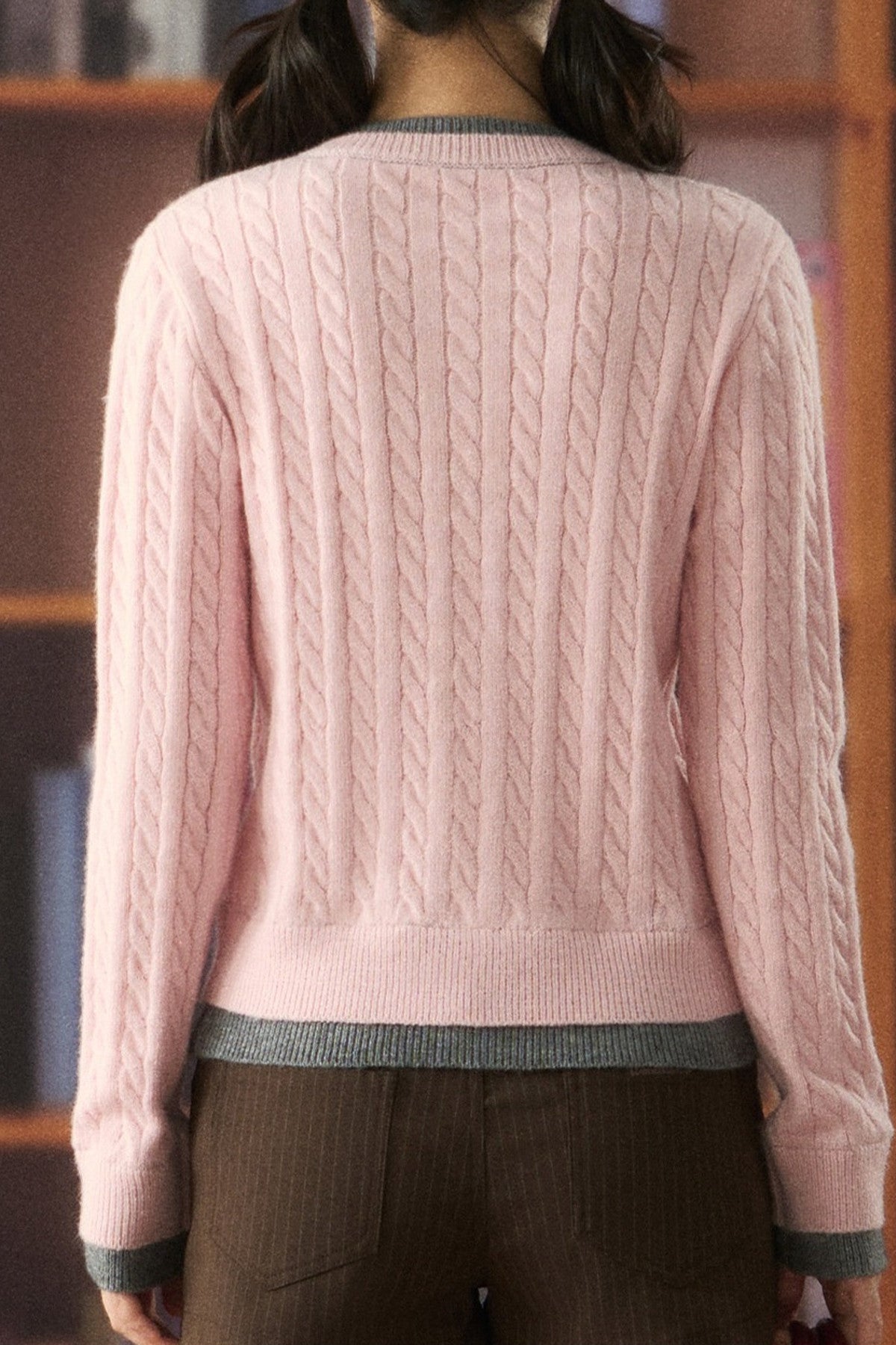 Cable Knit Cardigan and Shorts Set-Up