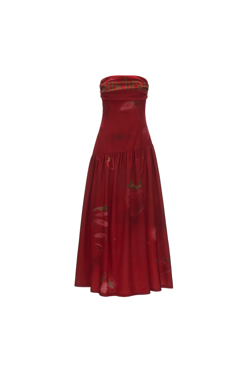 Strawberry Strapless Summer Dress