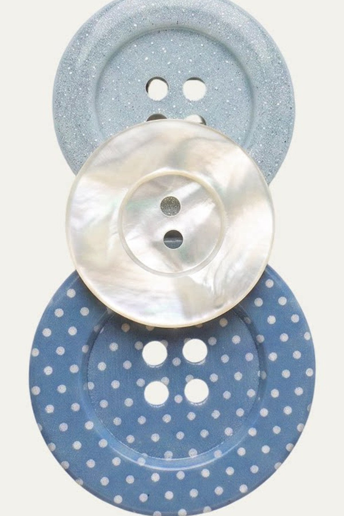 Plaid Polka Dot Button Hair Clip