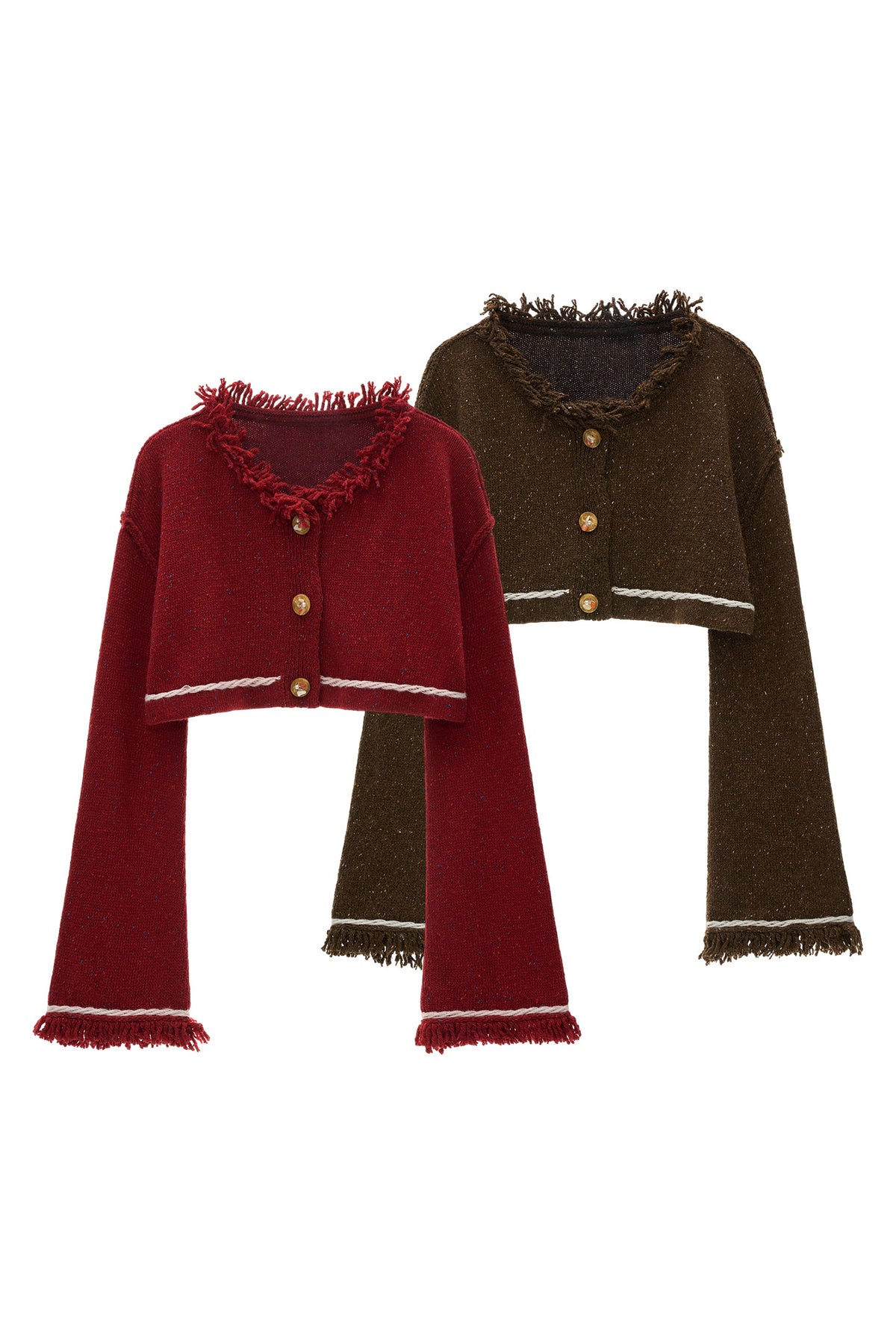 Snowflake Dot Wool Short Cardigan
