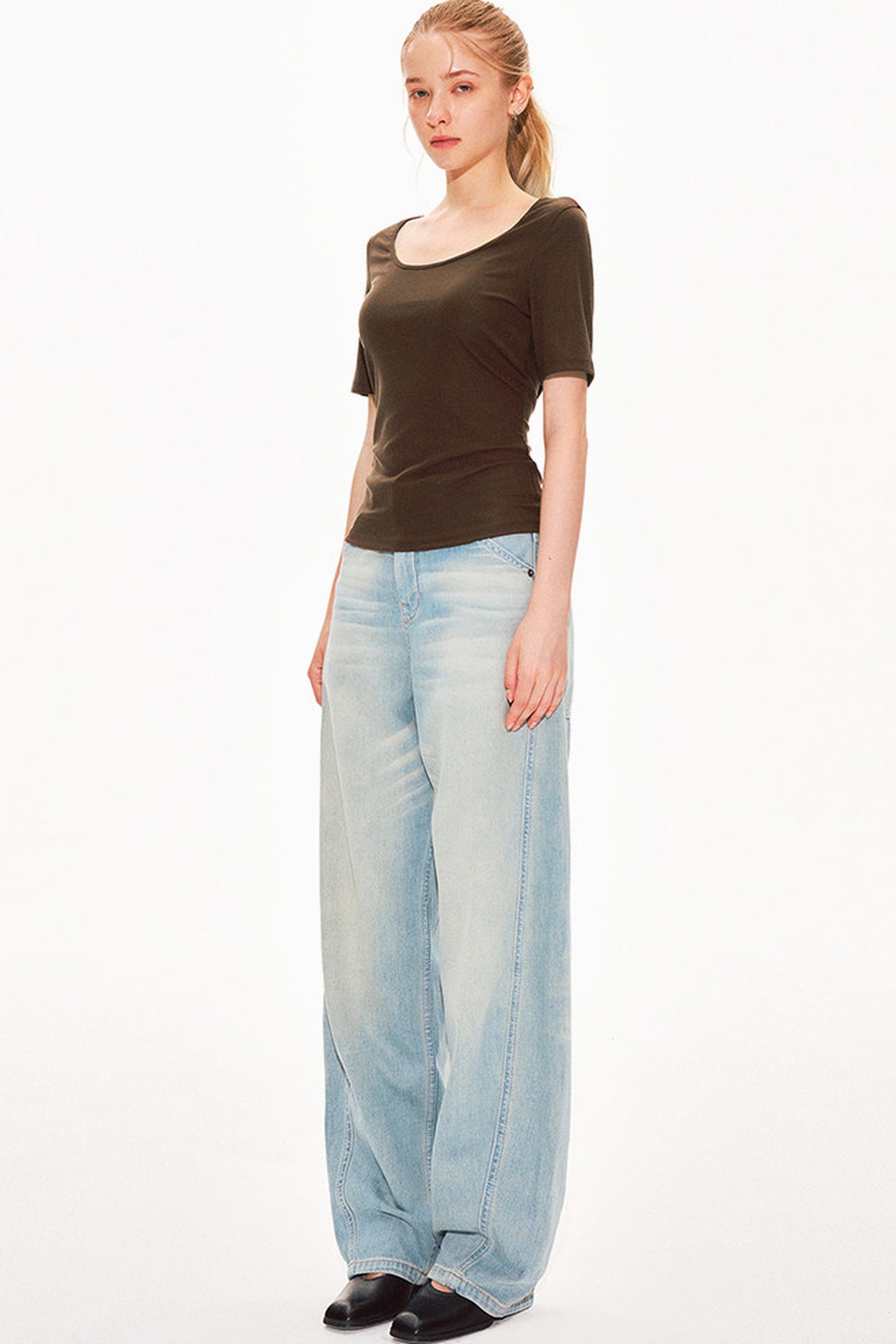 Vintage Distressed Scimitar Jeans