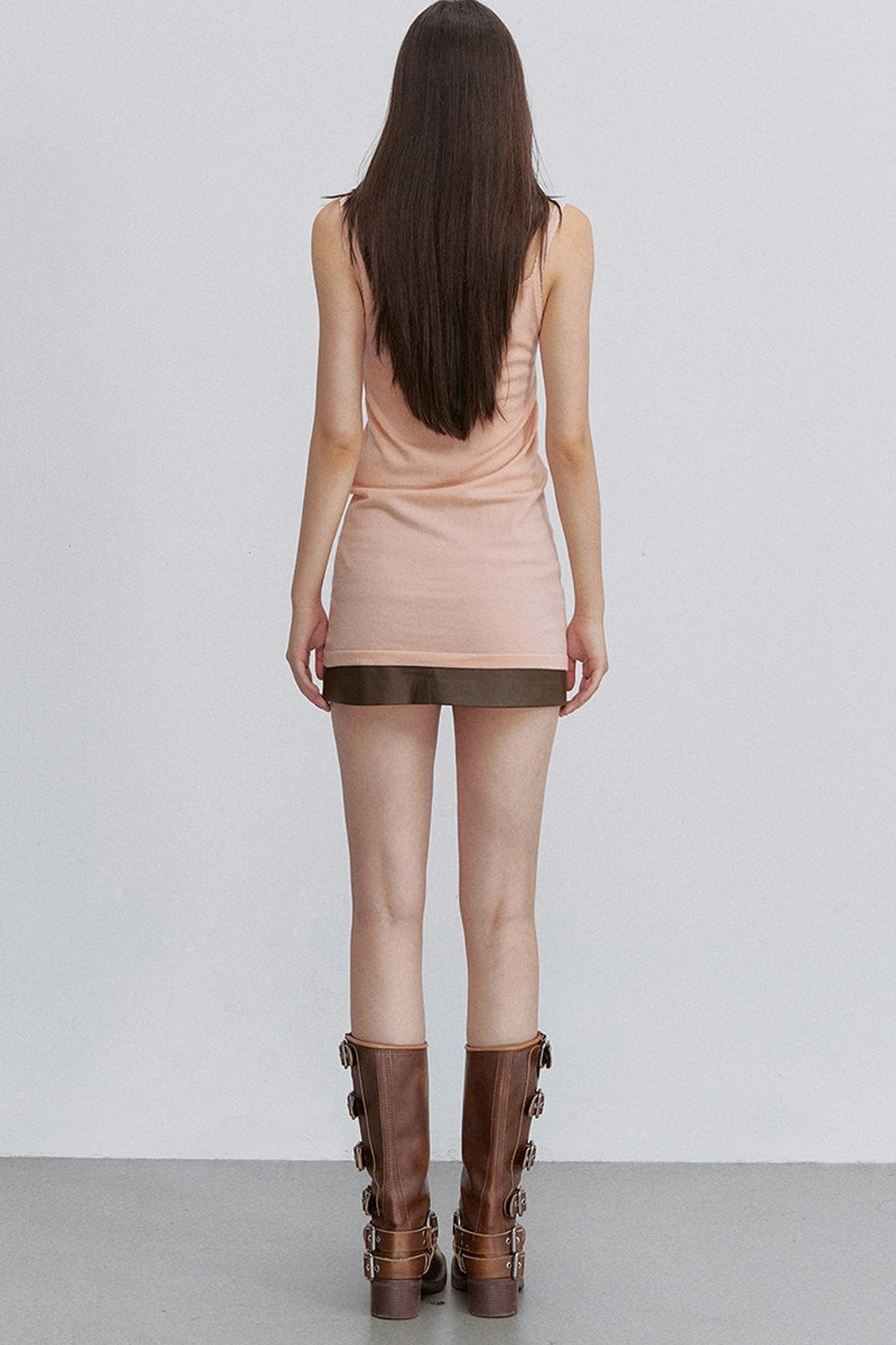 X-Line 3D Bow Tencel Wool Knit Camisole and Dress Set
