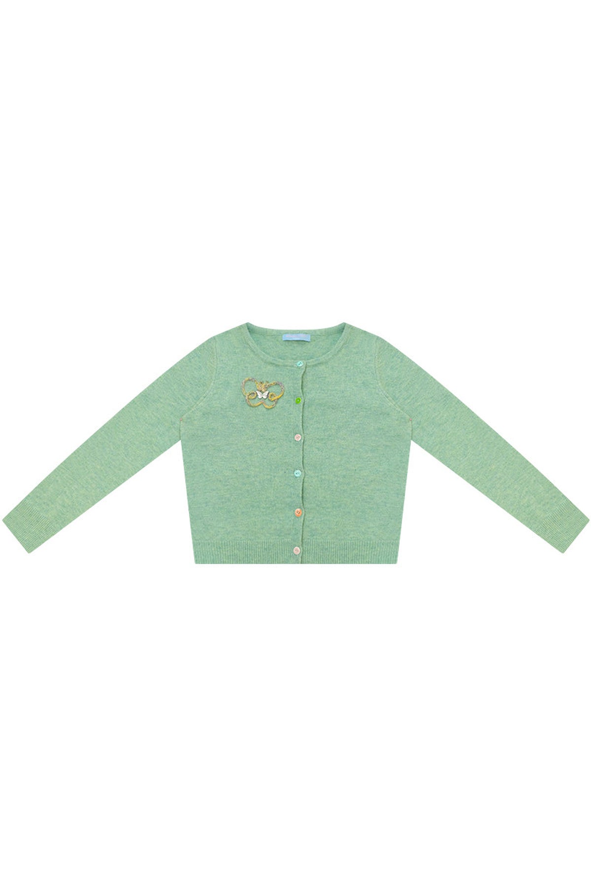 Butterfly Embroidered Knit Cardigan