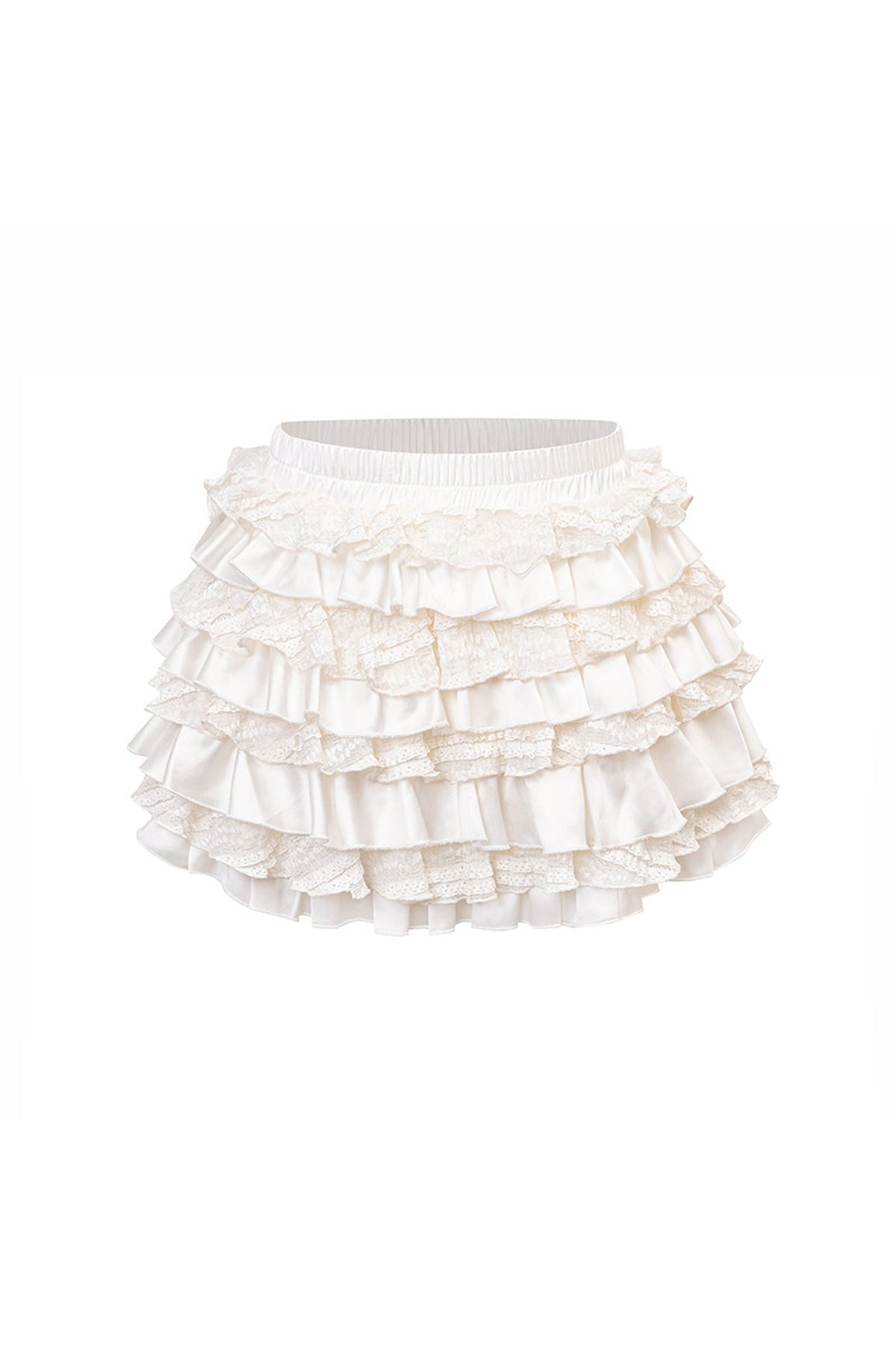 Satin Lace Multi-Layered Cake Skirt