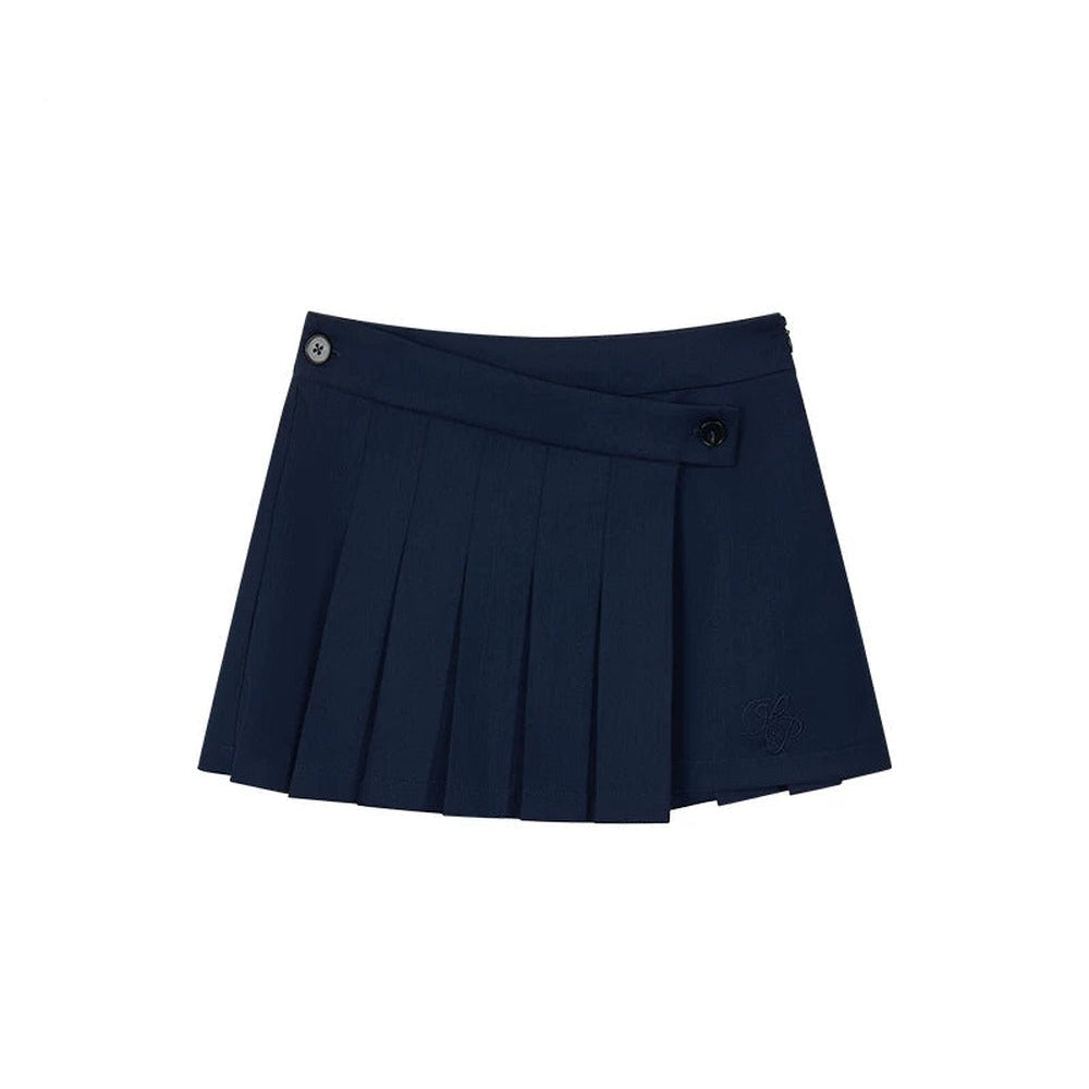 Irregular Pleated A-Line Skirt