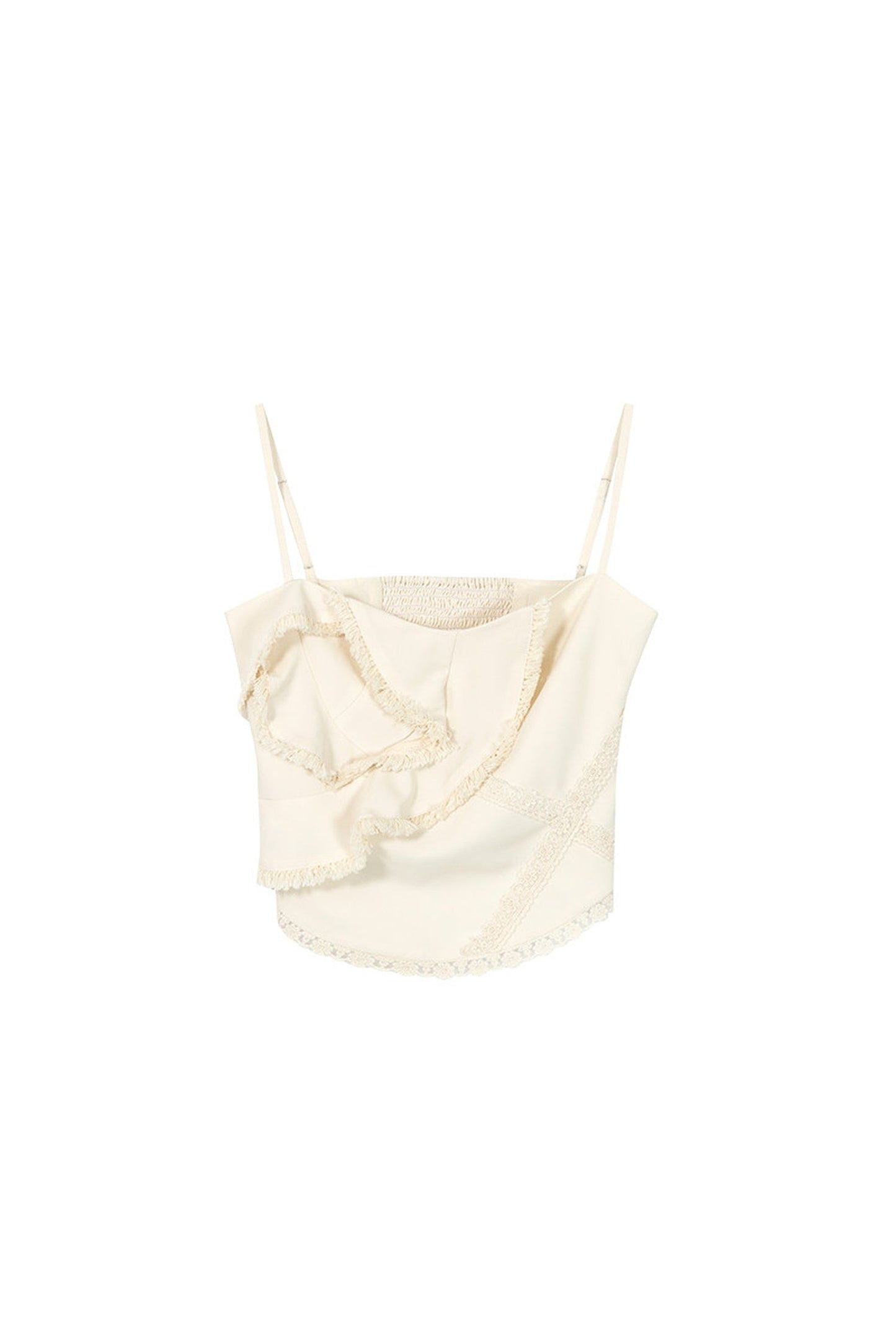 Ausgefranstes rosafarbenes Camisole