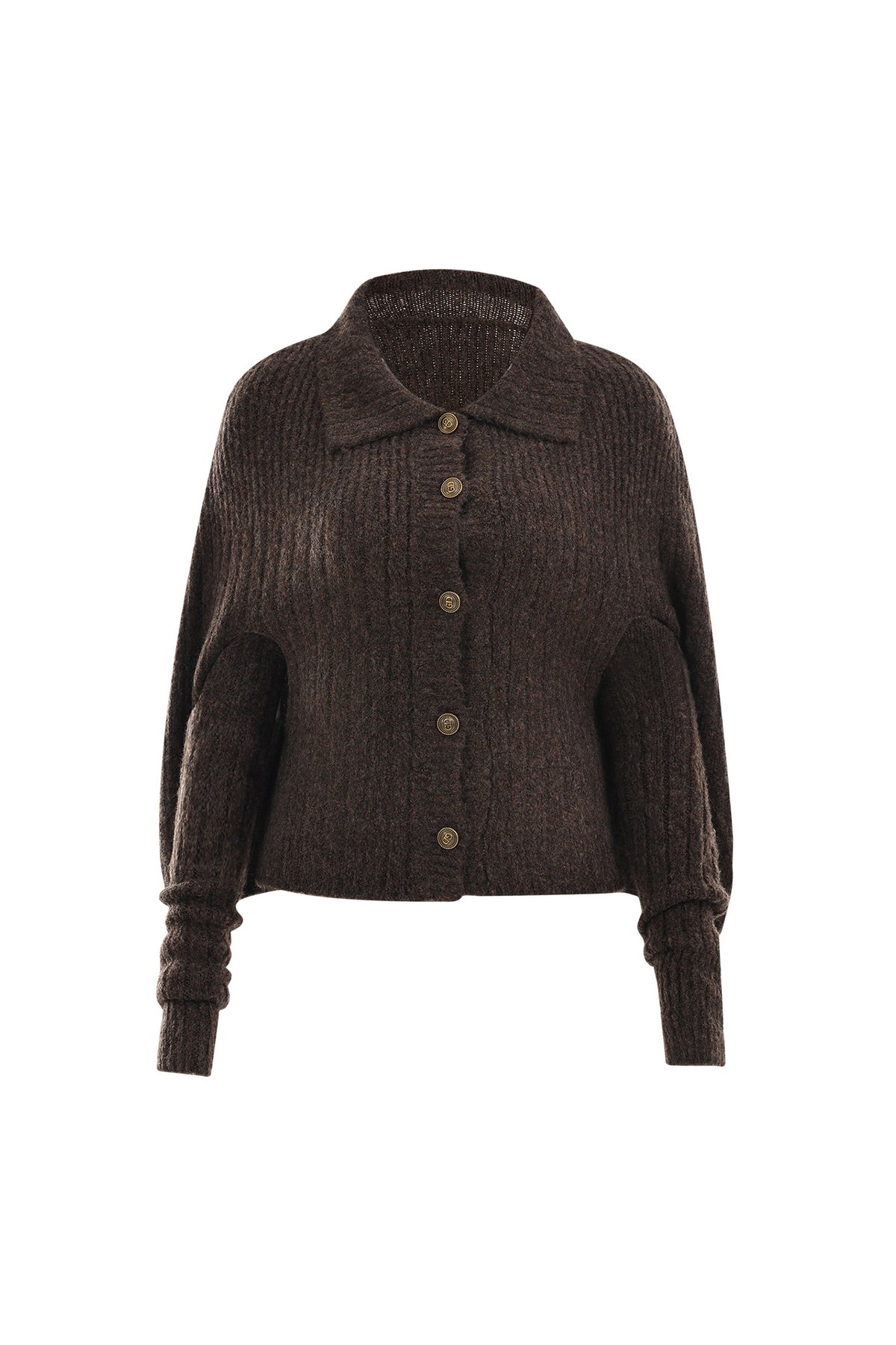 Chunky Ribbed Fur Collar Top and Skirt Set-Up