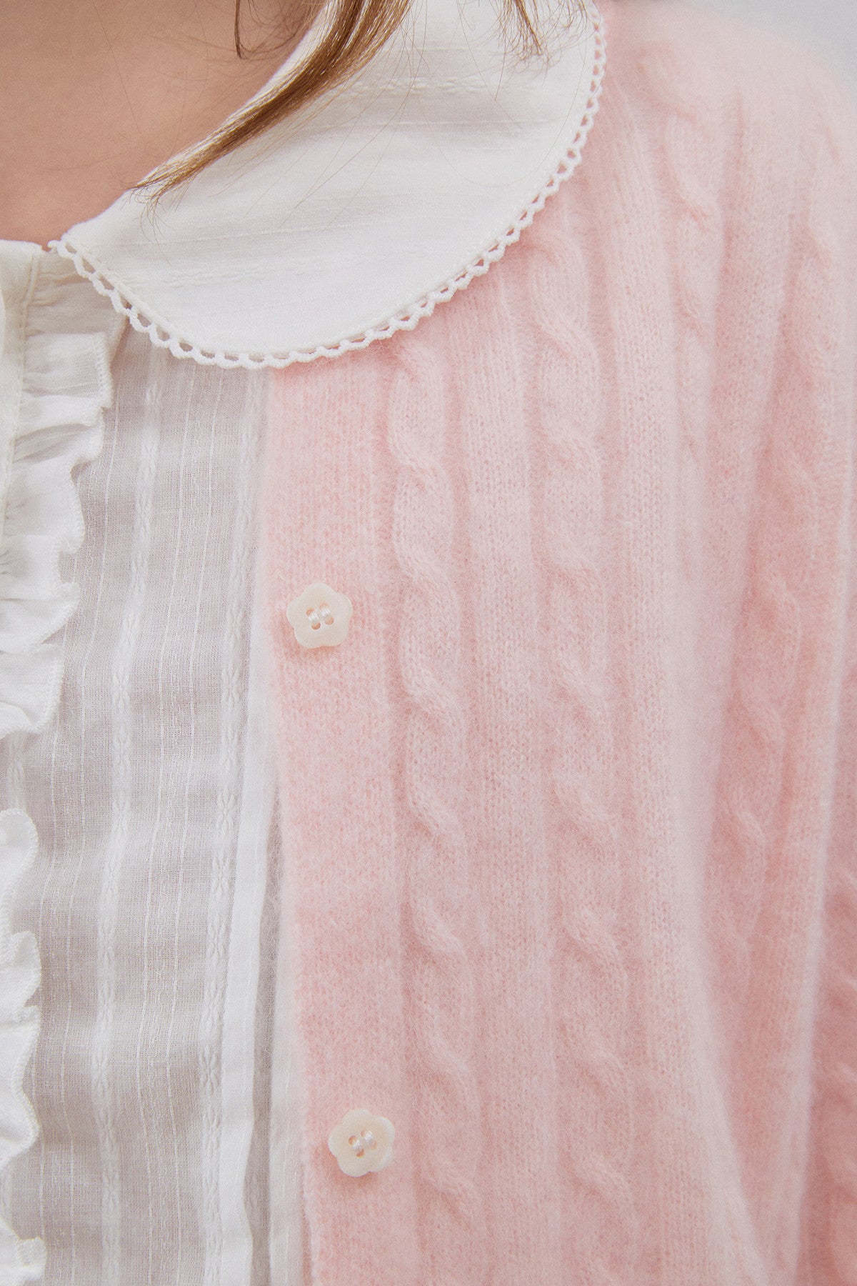 Cashmere Wool Cable Knit Cardigan