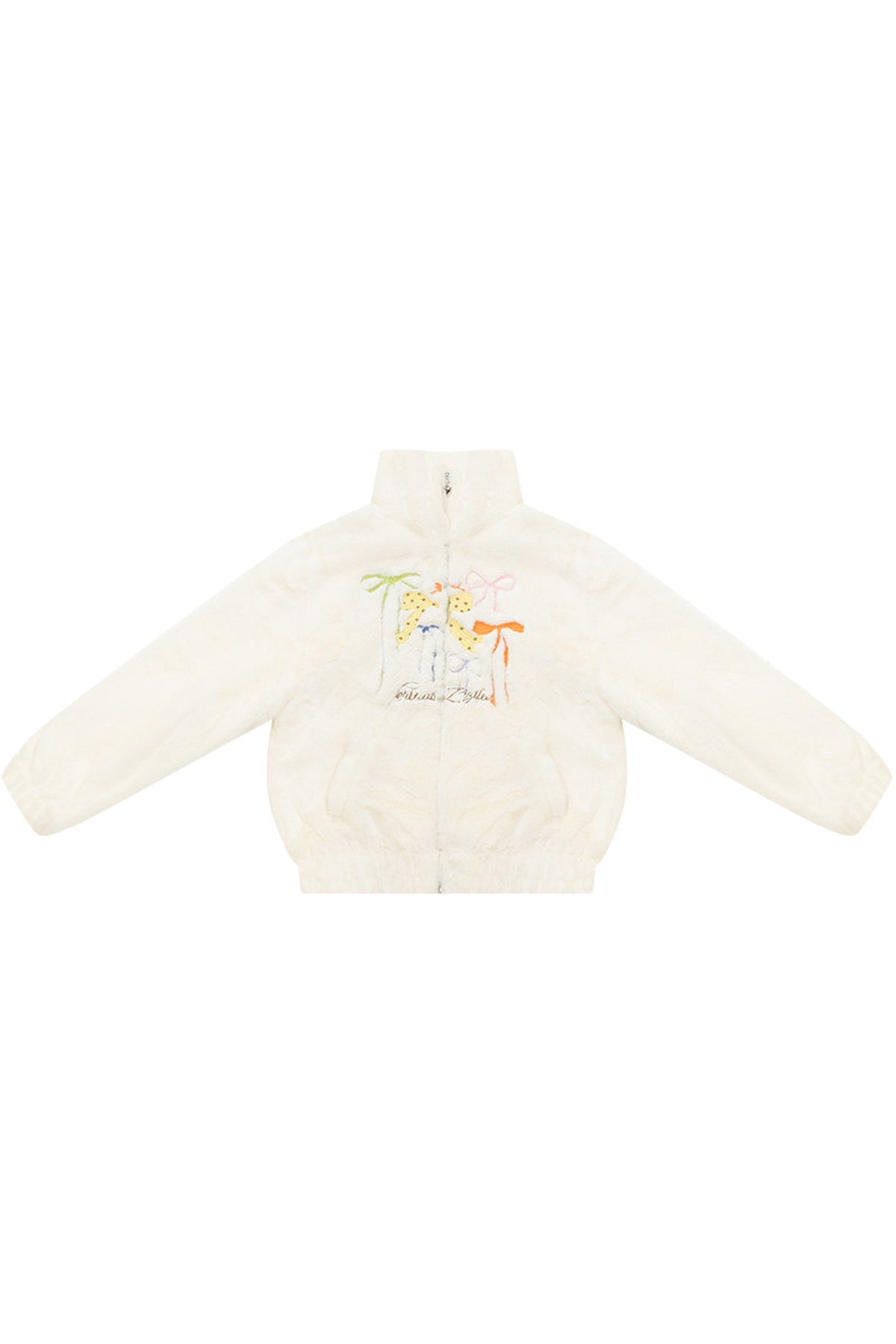 Butterfly Embroidery Lamb Wool Jacket