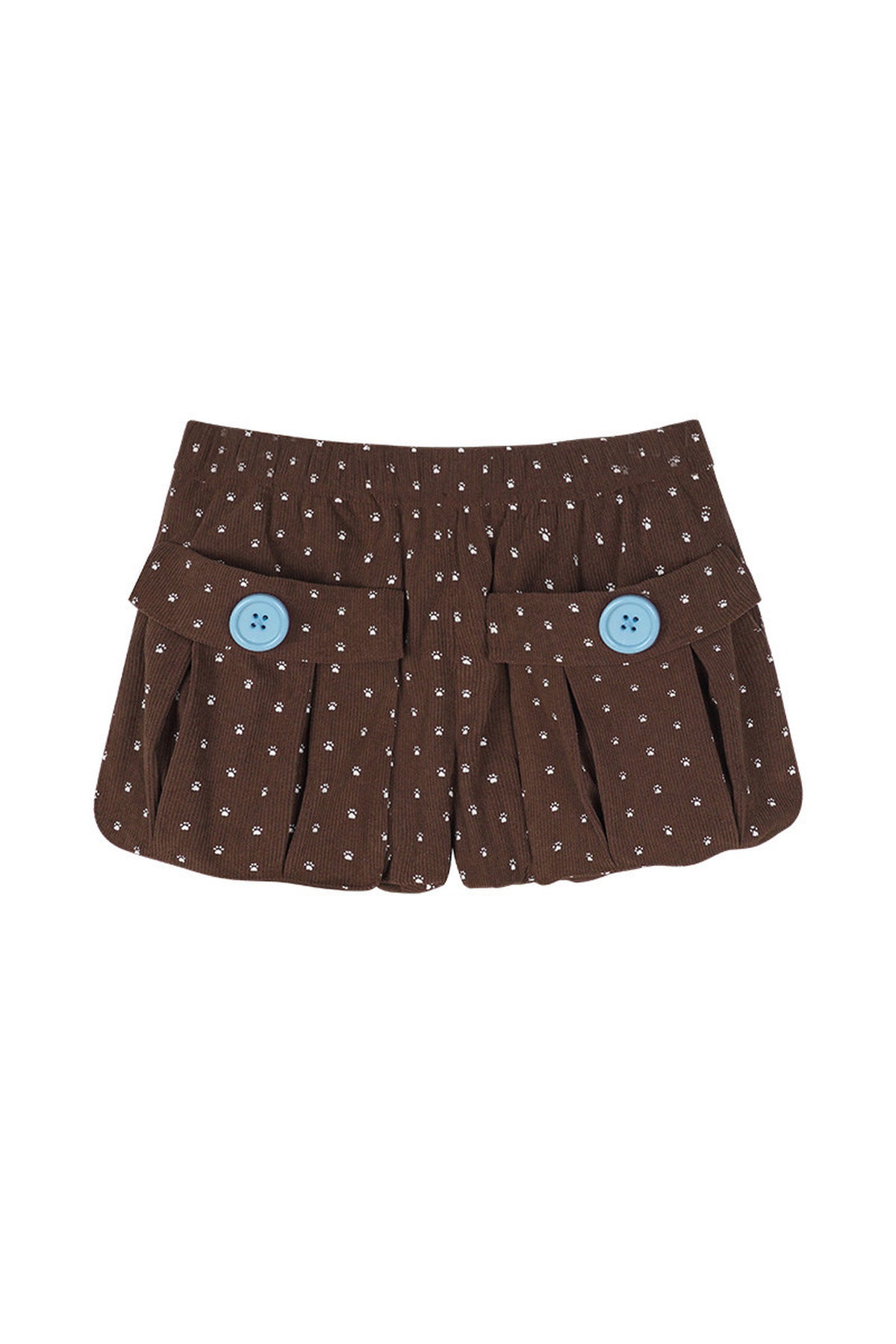 3D Paw Print Corduroy Shorts