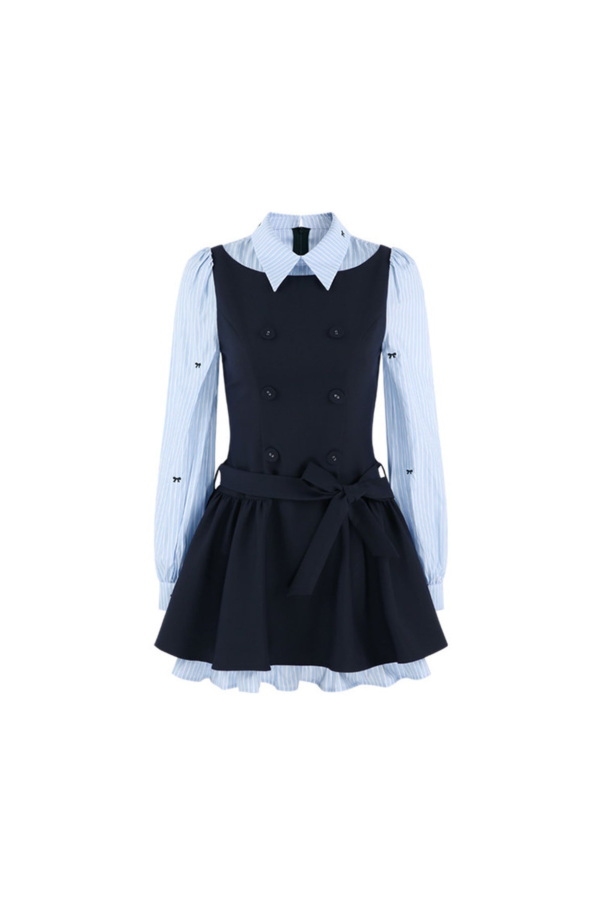 Preppy Style Long-Sleeved Dress