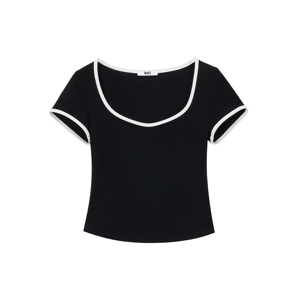 Vintage Striped V-Neck Top