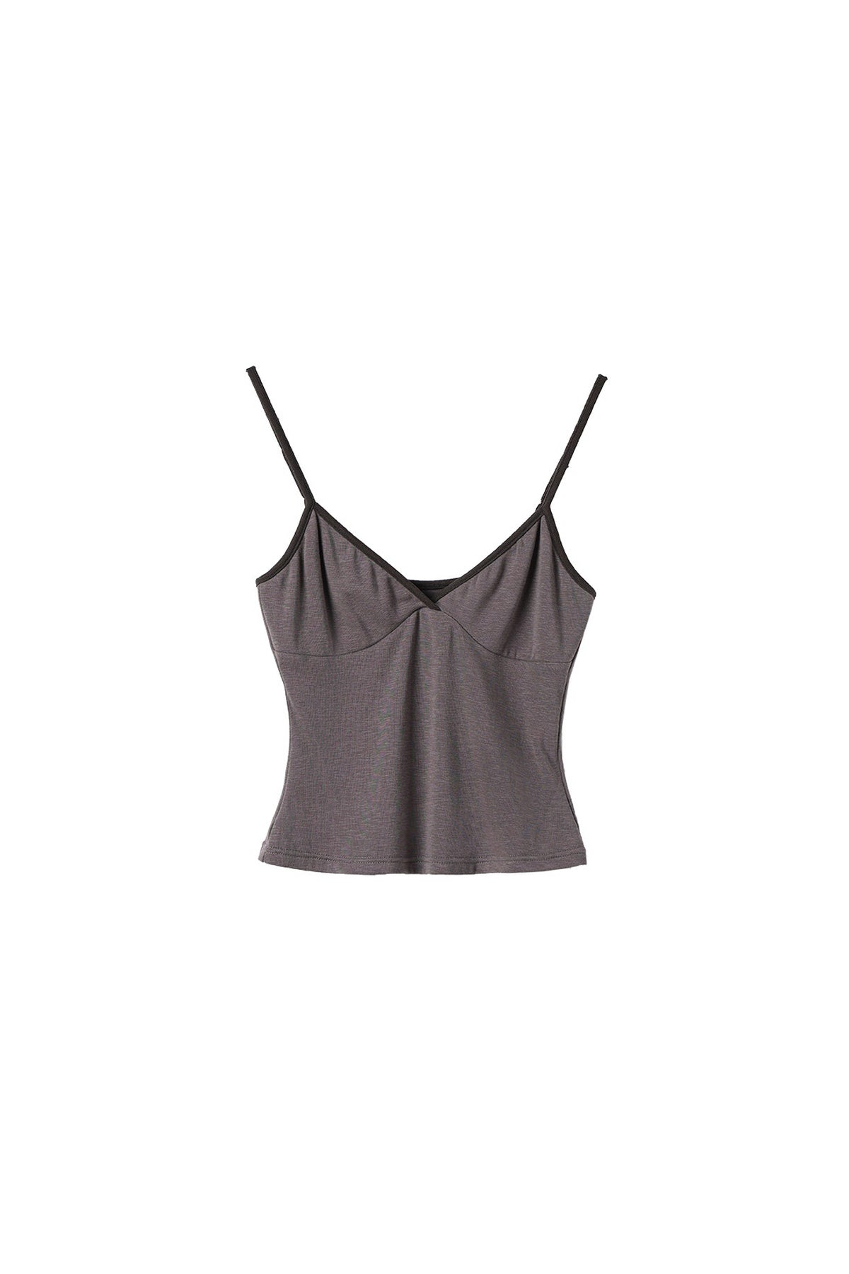 Camisole mit V-Ausschnitt und Besatz aus weichem Stoff