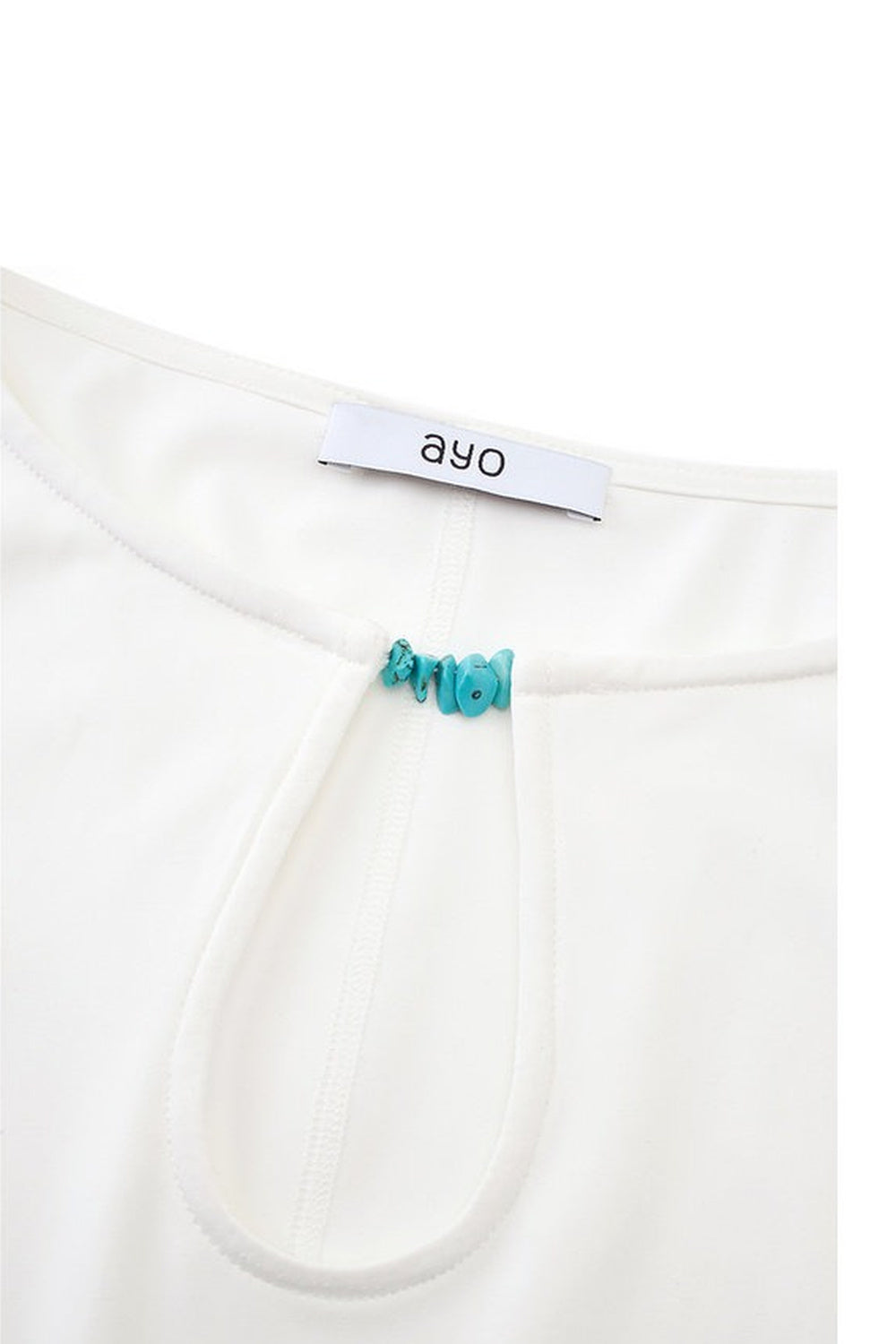Water Drop Cutout Flutter Sleeve Blouse
