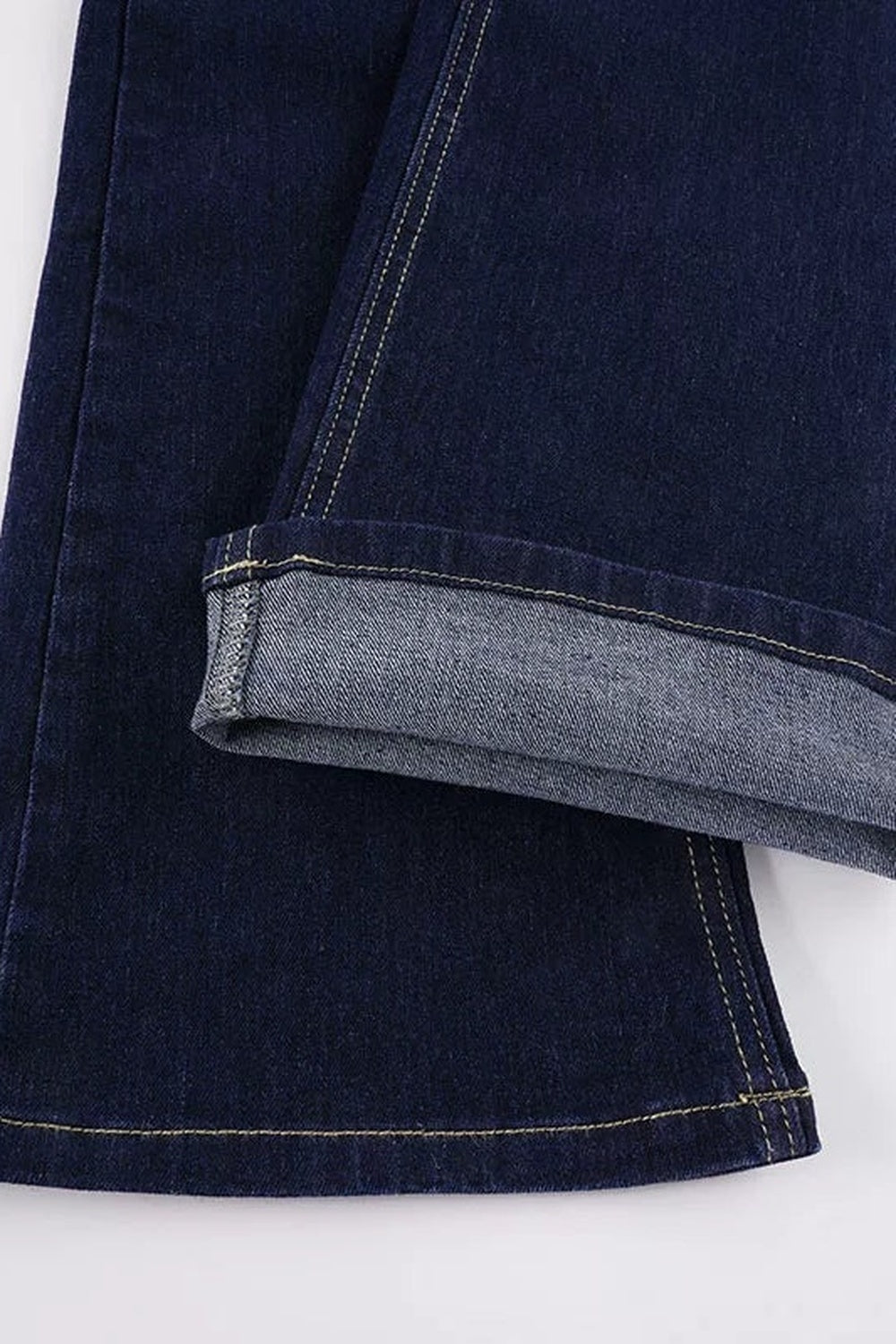 Raw Denim Slim Flared Jeans