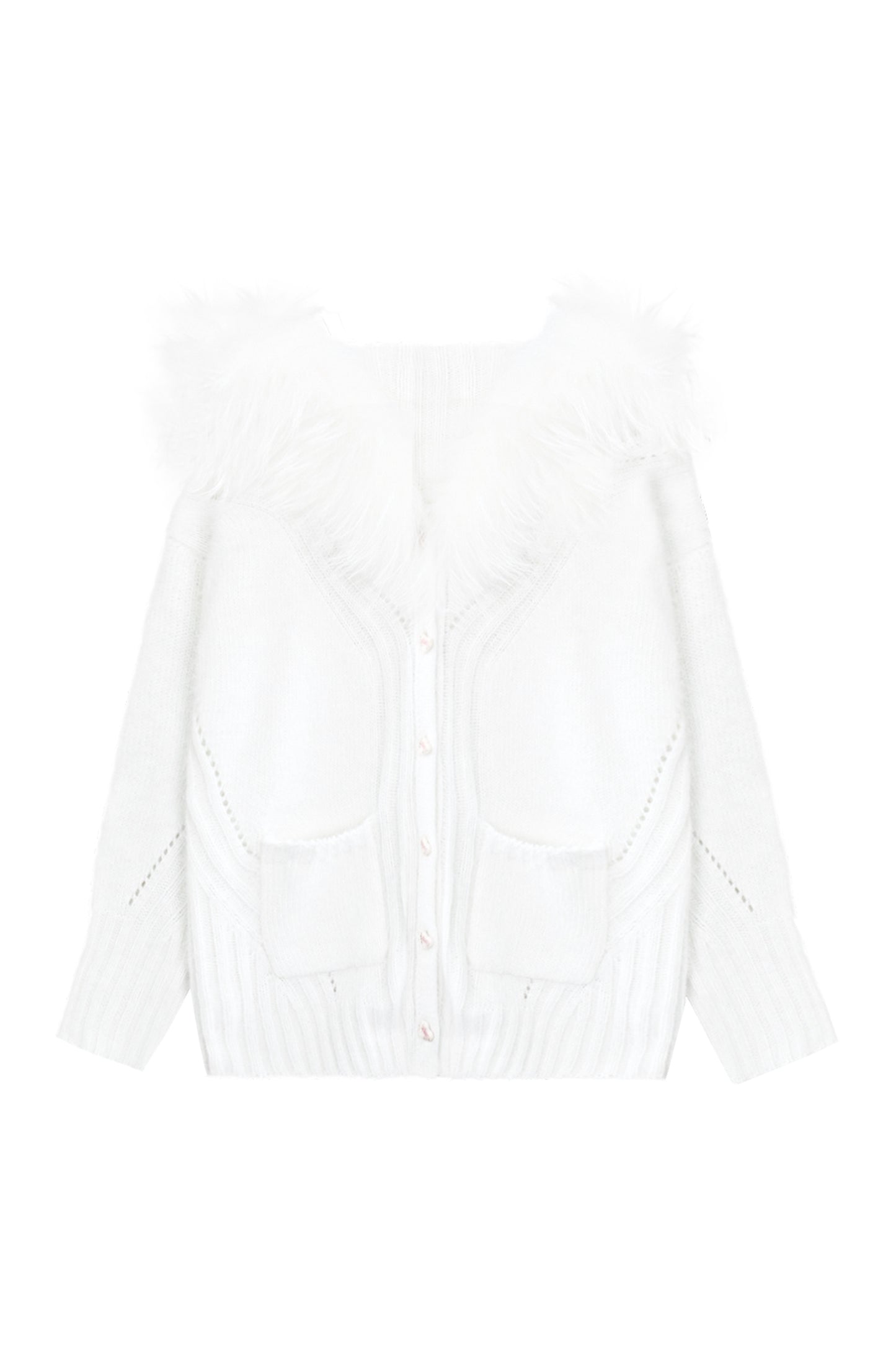 Completo 3 pezzi con canotta all'americana a maglia e cappotto