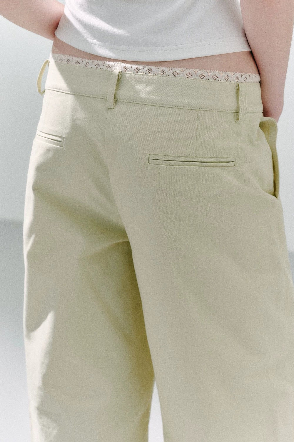 Romantic Lace Trim Pants