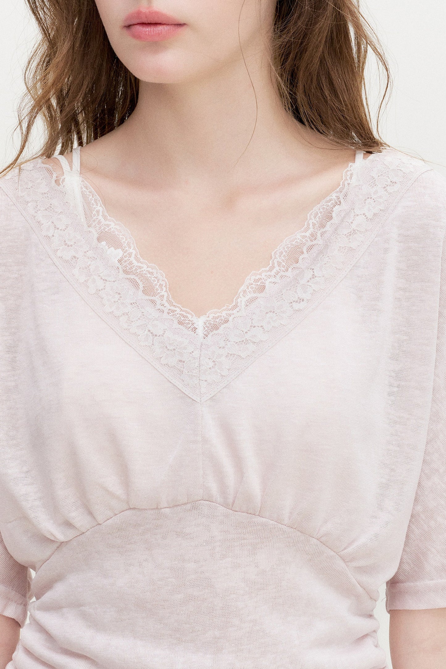 Lace Batwing Sleeve Top