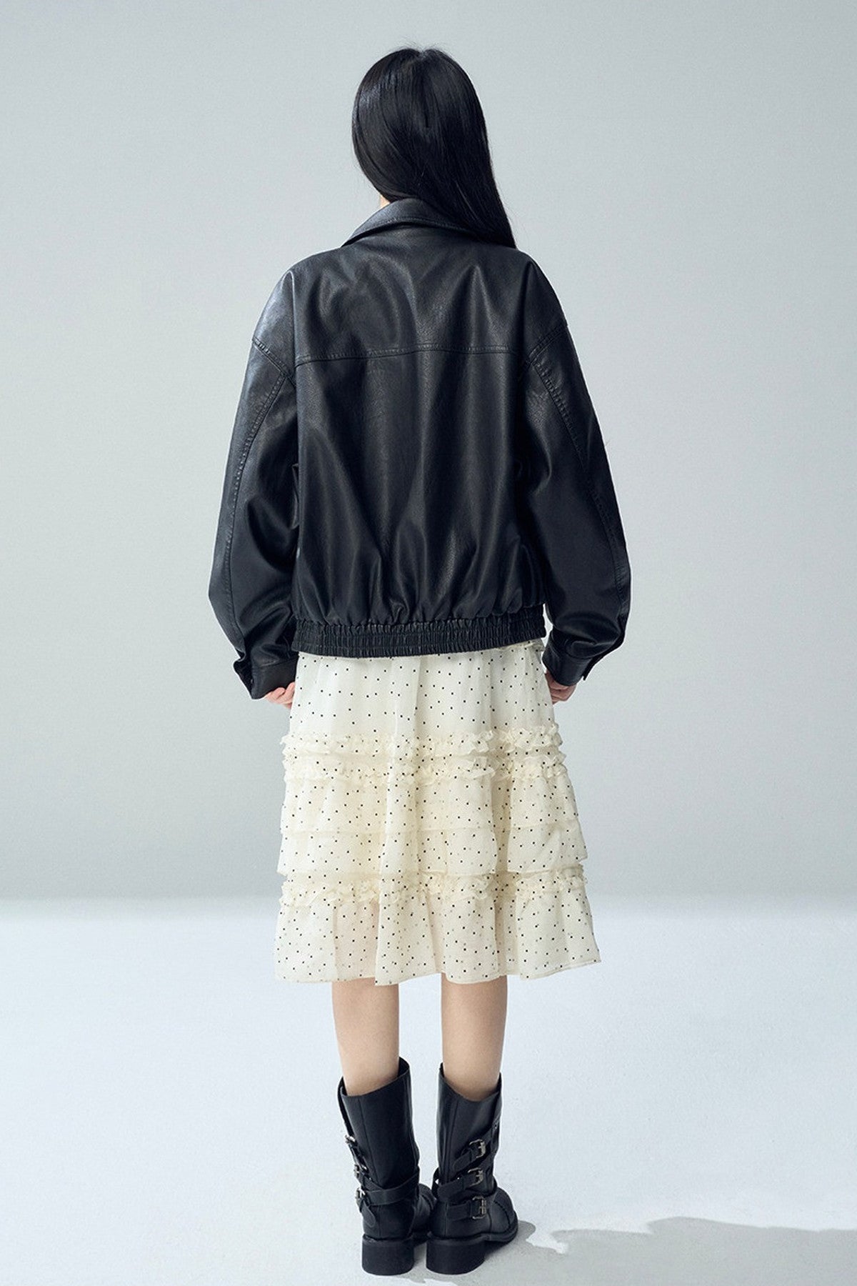 Short Black Leather Jacket