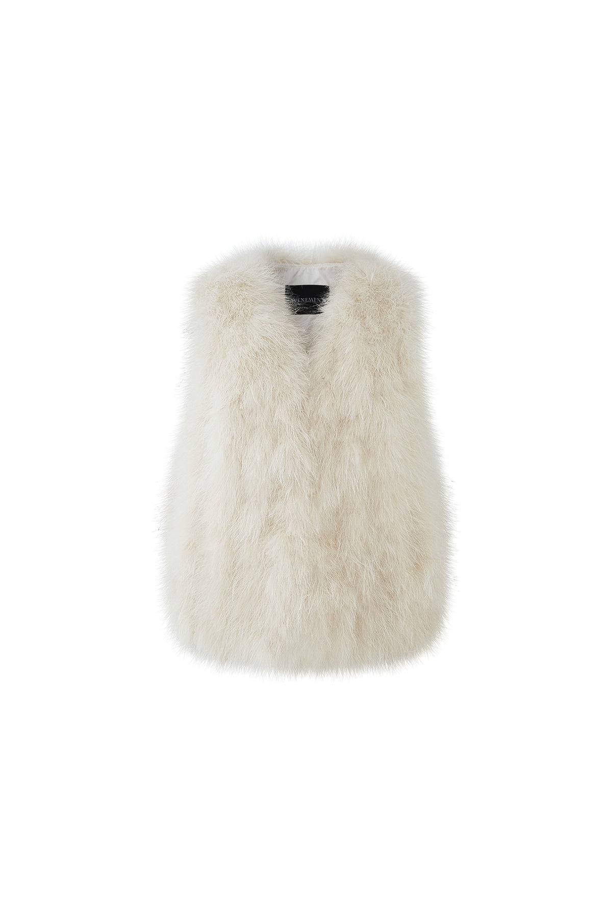 Gilet senza maniche in piuma naturale