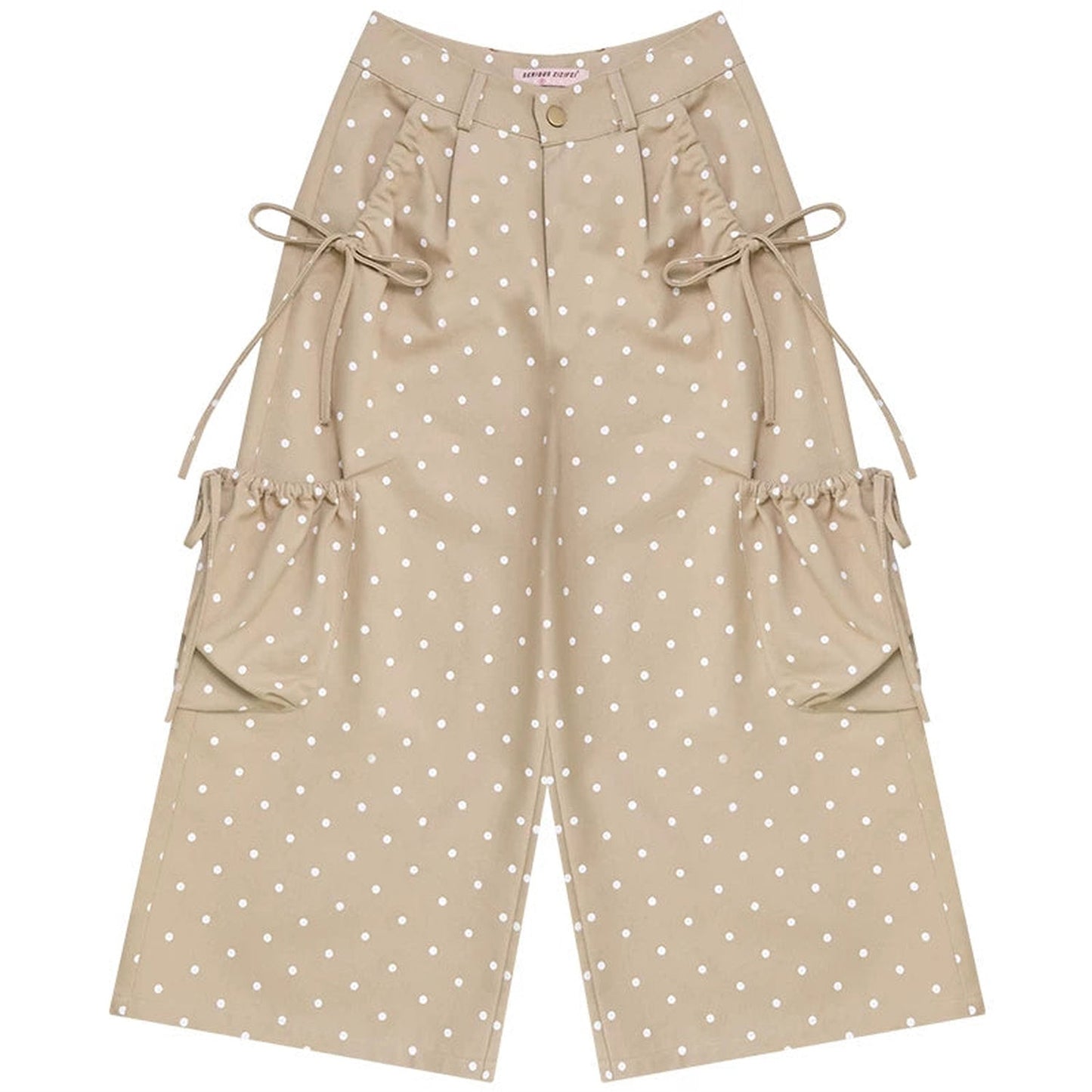 Milk Coffee Polka Dot Pants