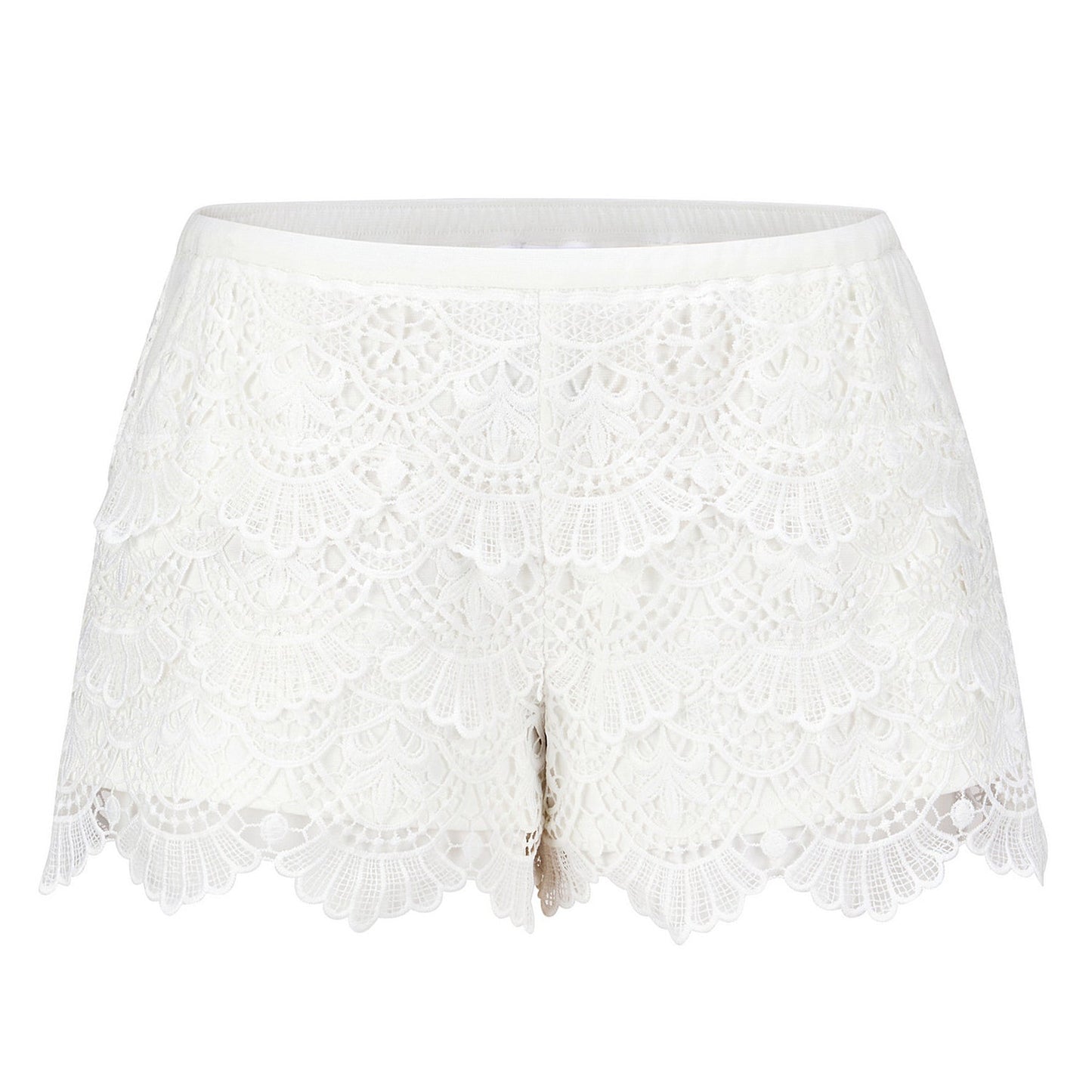 Multi-Layered Wavy Lace Shorts