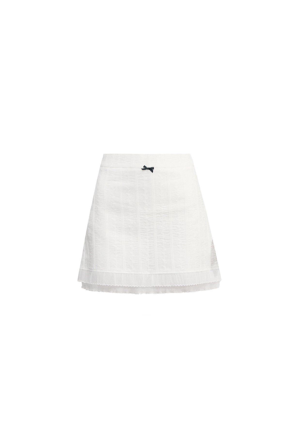 Preppy Jacquard Long-Sleeved Shirt and Skirt Set-Up