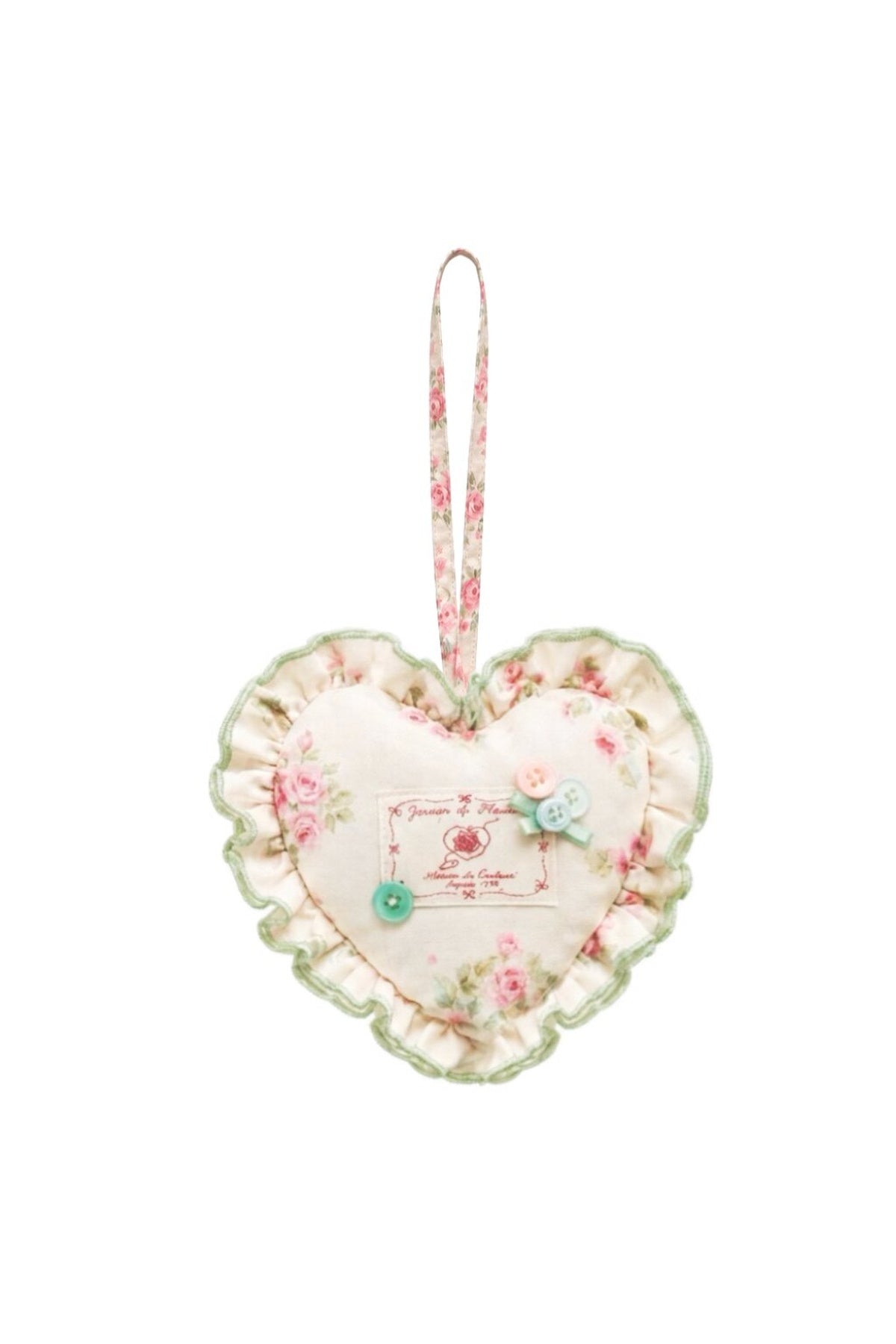 Hand-Painted Heart Pendant Soft Bag