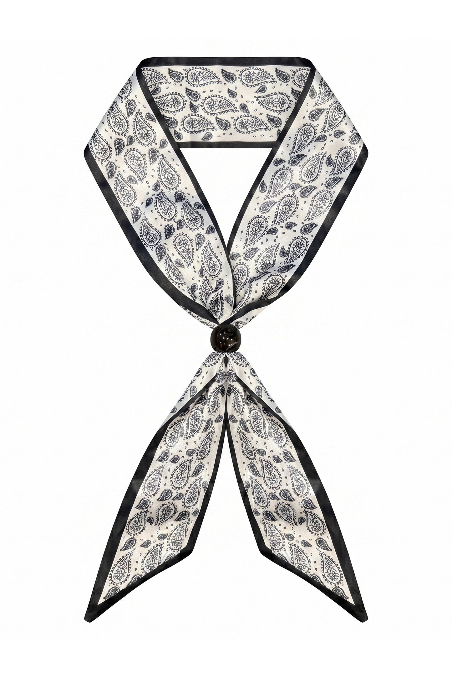 Set-up aus gestuftem Kleid im Denim-Look mit Paisley-Schal-Shirt