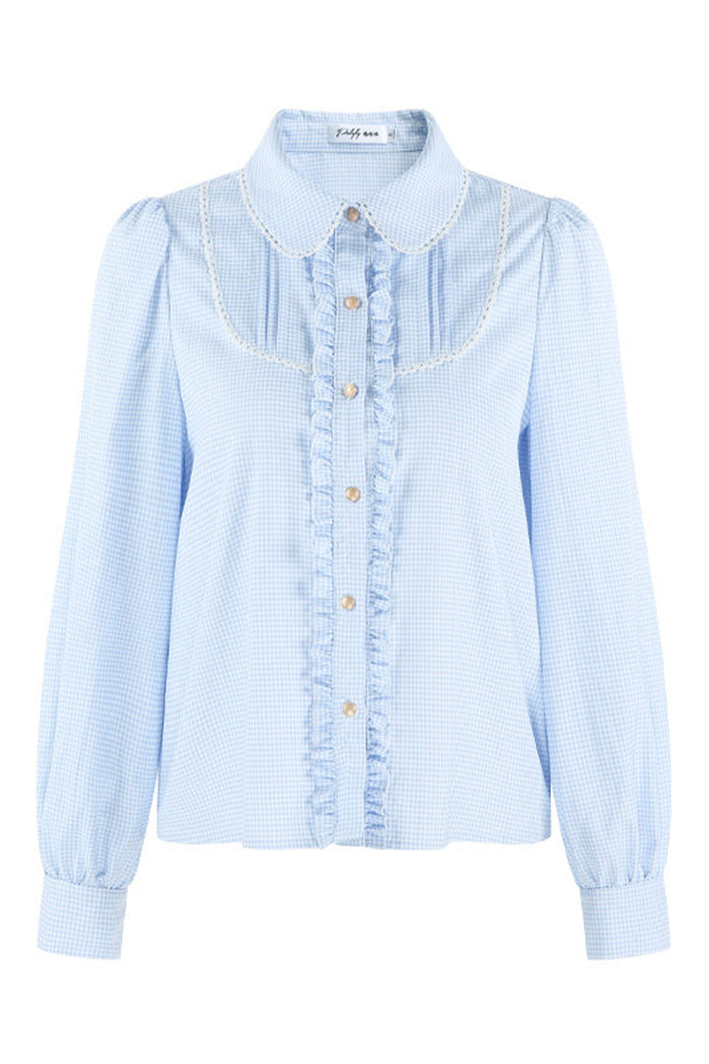 Brown Pleated Dress and Blue Shirt Set-Up