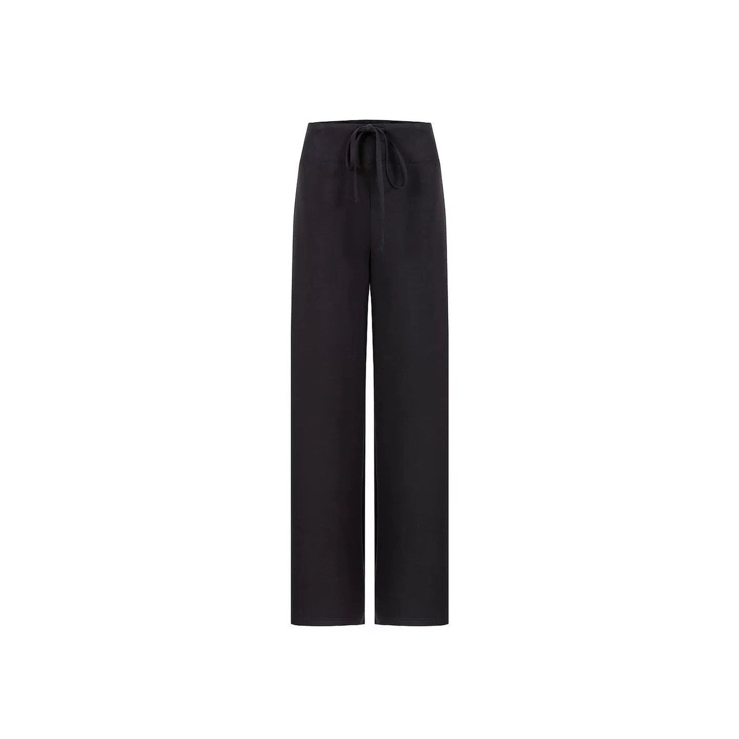 Black Straight-Leg Flared Pants