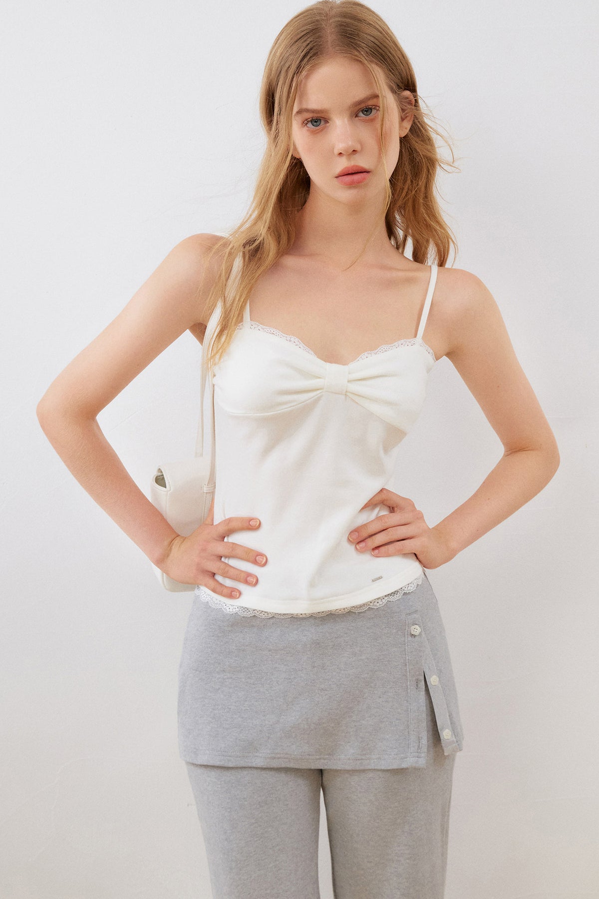 V-Neck Wrap Knit Top Set-Up