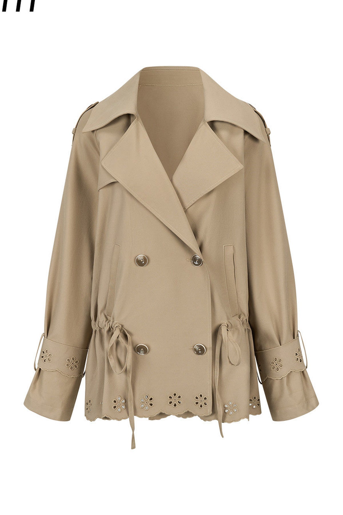 3D Embroidered Drawstring Jacket